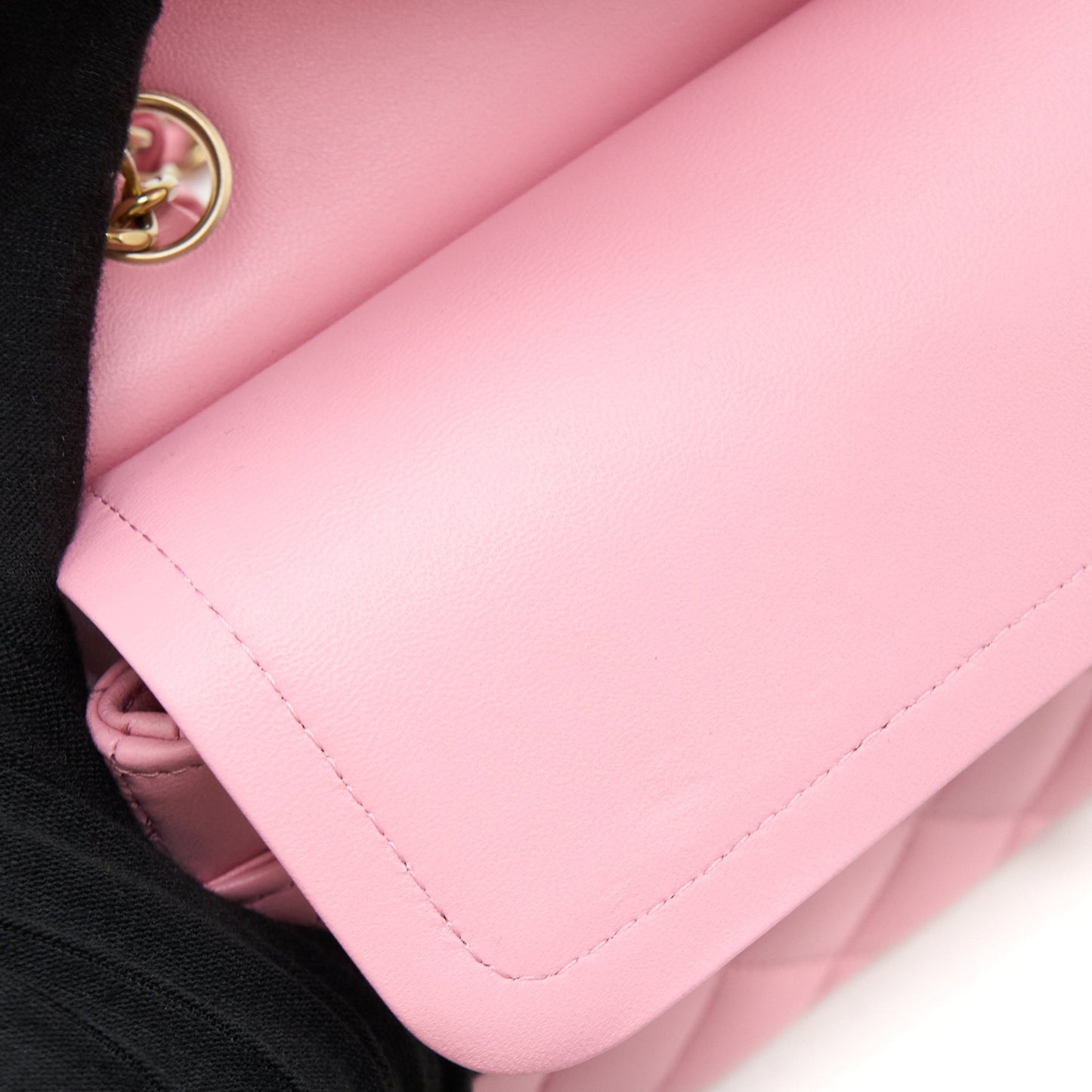 Chanel Small Classic Flap Bag Lambskin Pink L (Microchip)
