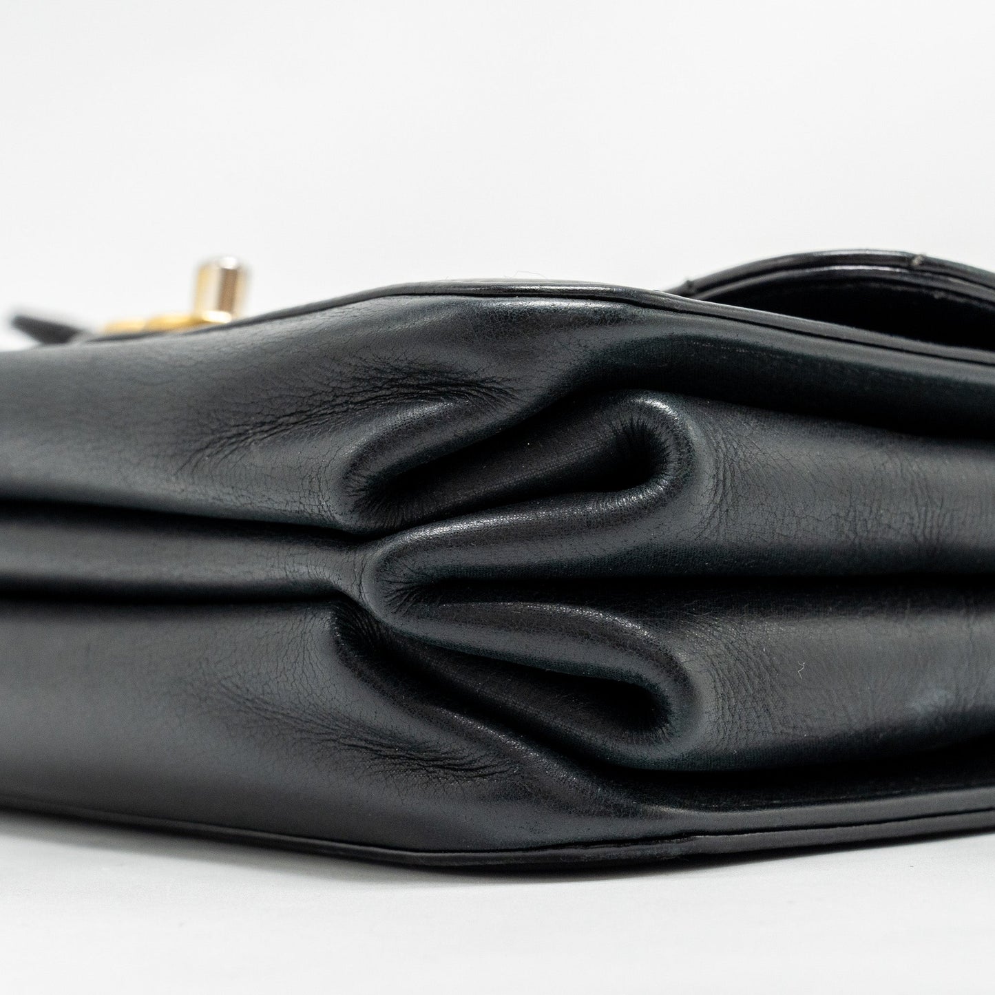 Chanel Quilted Flap Bag with Giant Chain Handle Calfskin Black