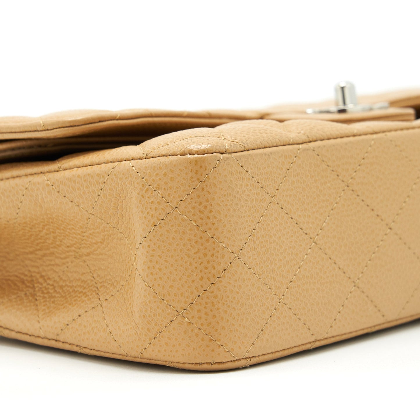 Chanel Medium Classic Double Flap Bag Caviar Dark Beige