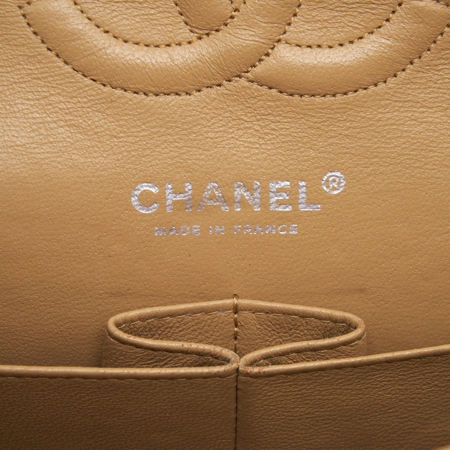 Chanel Medium Classic Double Flap Bag Caviar Dark Beige