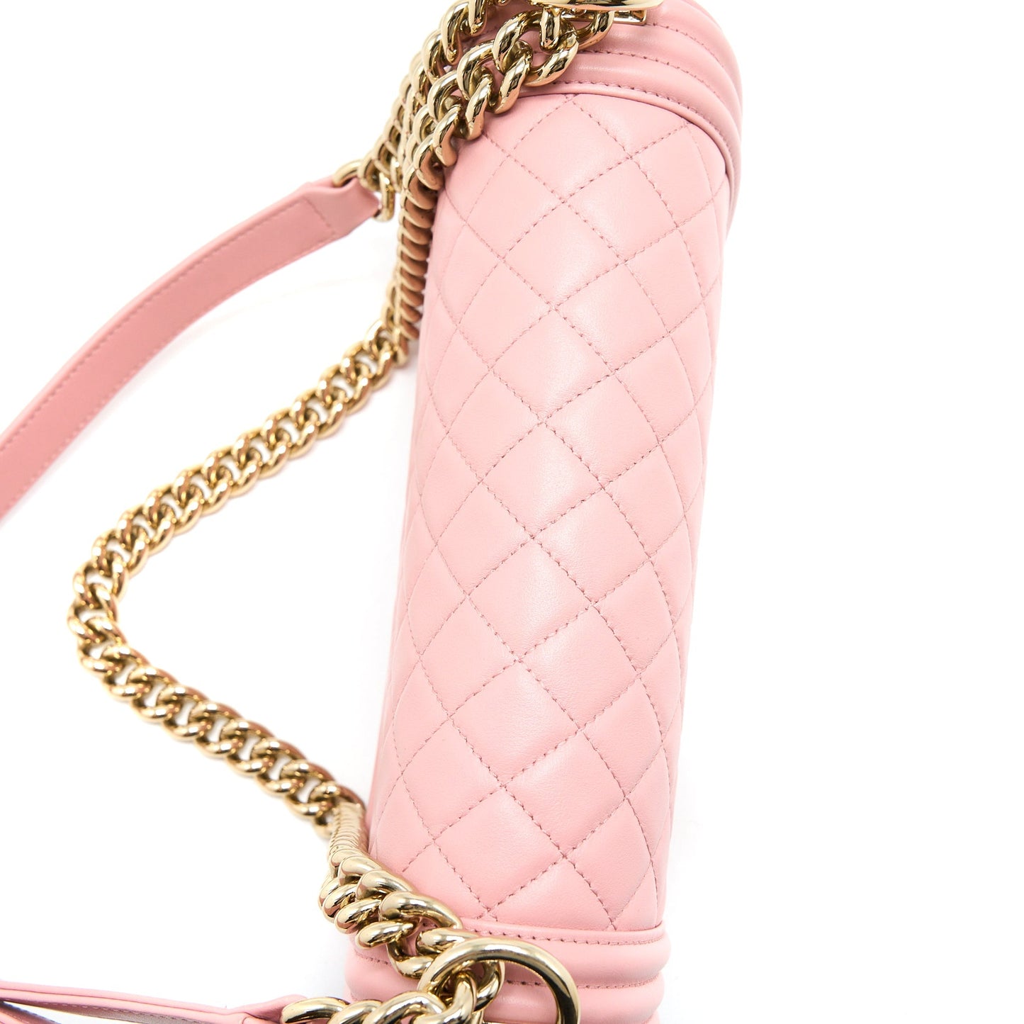Chanel Medium Boy Bag Calfskin Pink L