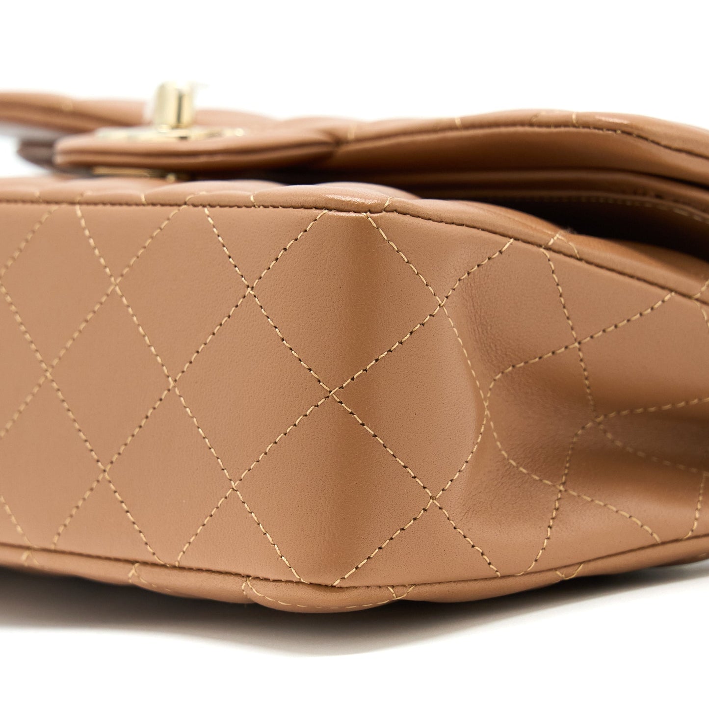 Chanel 22S Small Classic Flap Bag Lambskin Caramel L