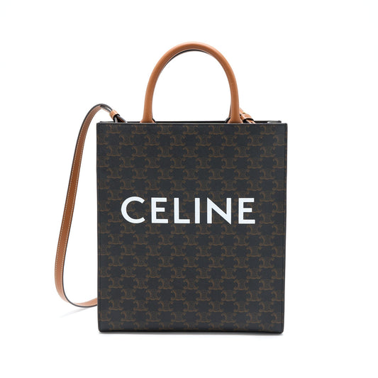 Luxury CELINE Vertical Cabas Triomphe Canvas