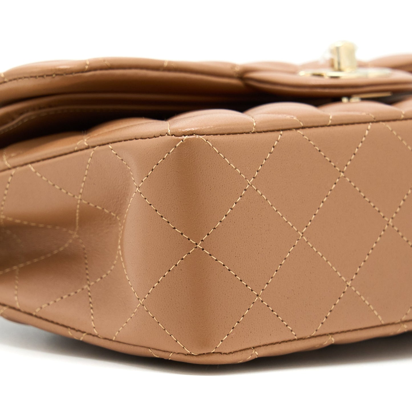 Chanel 22S Small Classic Flap Bag Lambskin Caramel L
