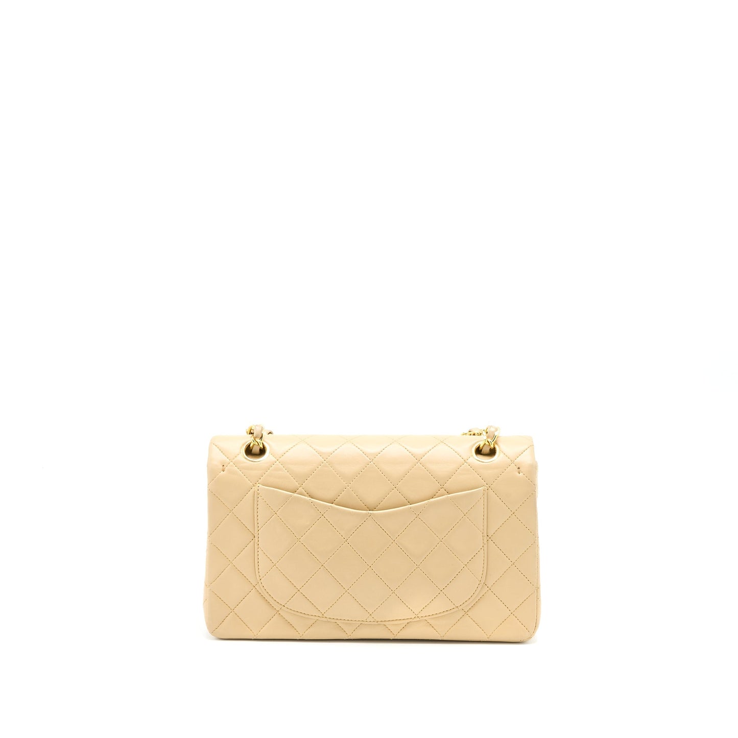 Chanel  Small Classic Double Flap Bag Lambskin Beige