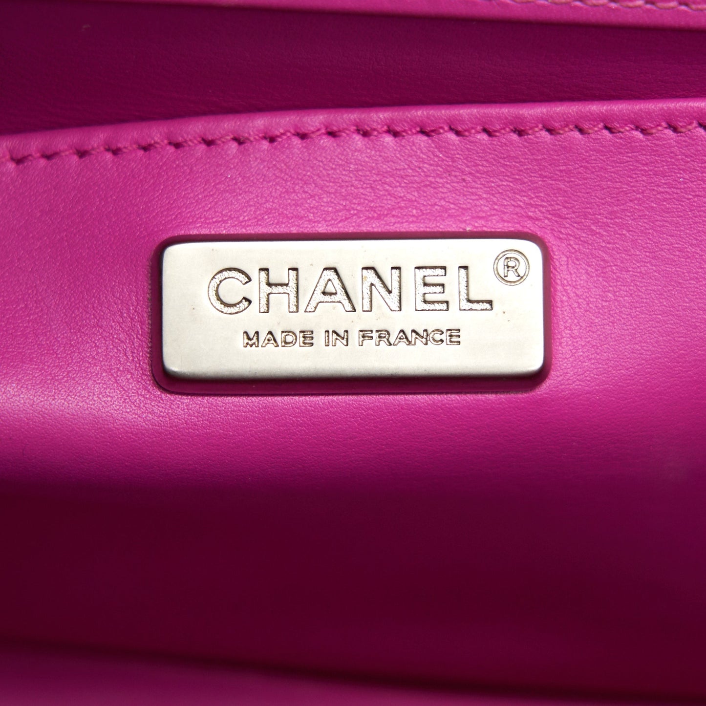 Chanel Medium Le Boy Flap Bag in Python Leather Pink with Brushed