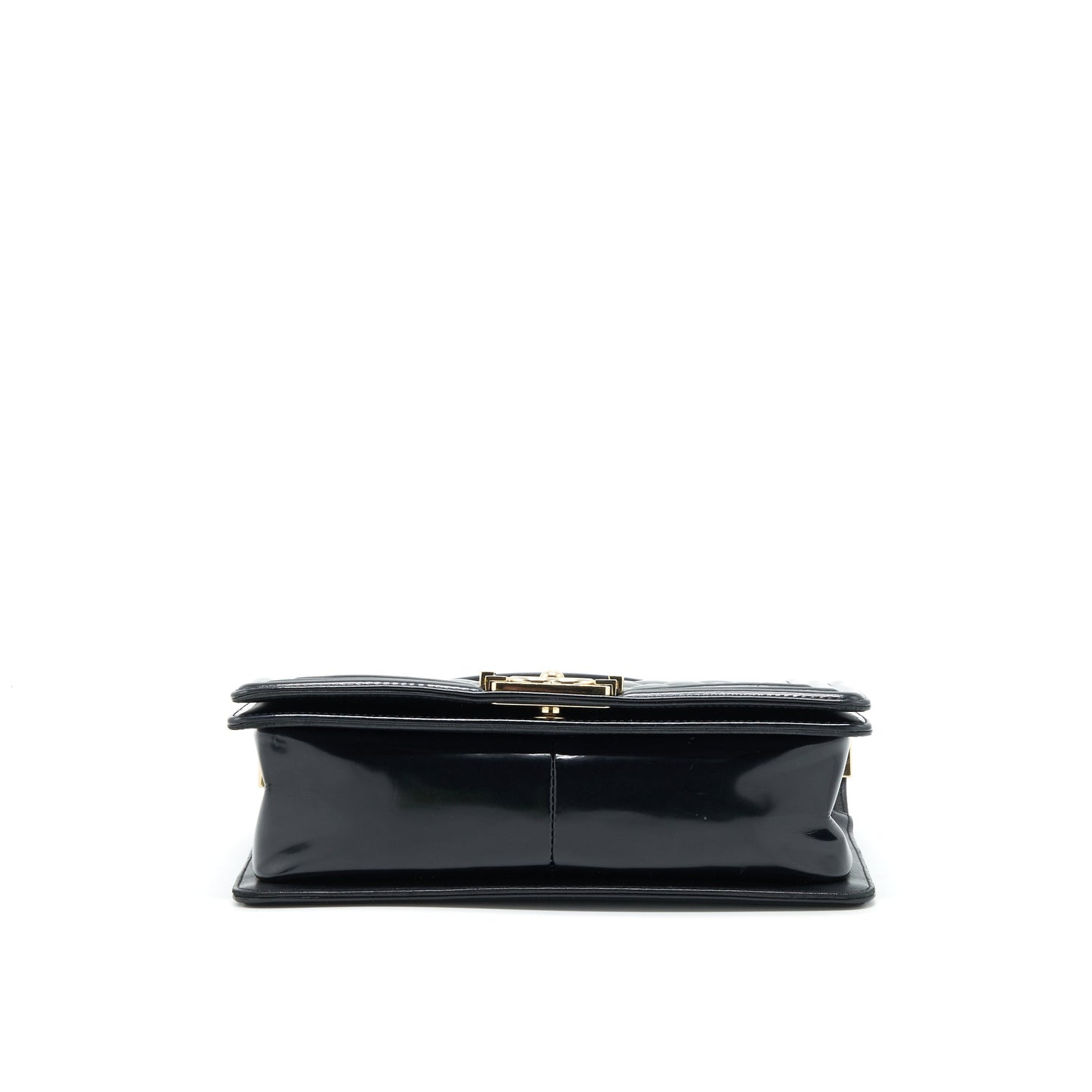 Chanel Medium Le Boy Patent Leather Black L