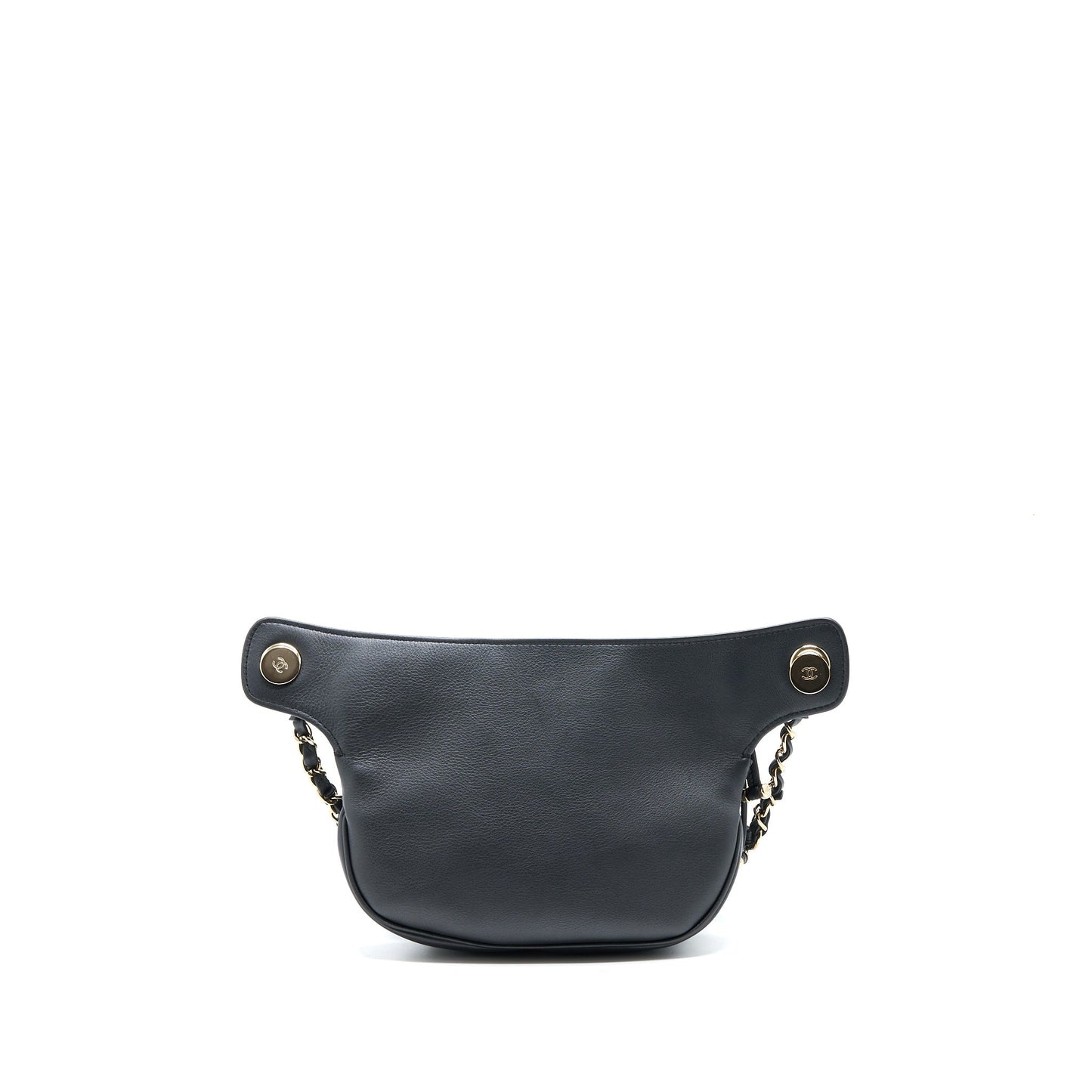 Chanel Quilted Waist Bag Calfskin Black L