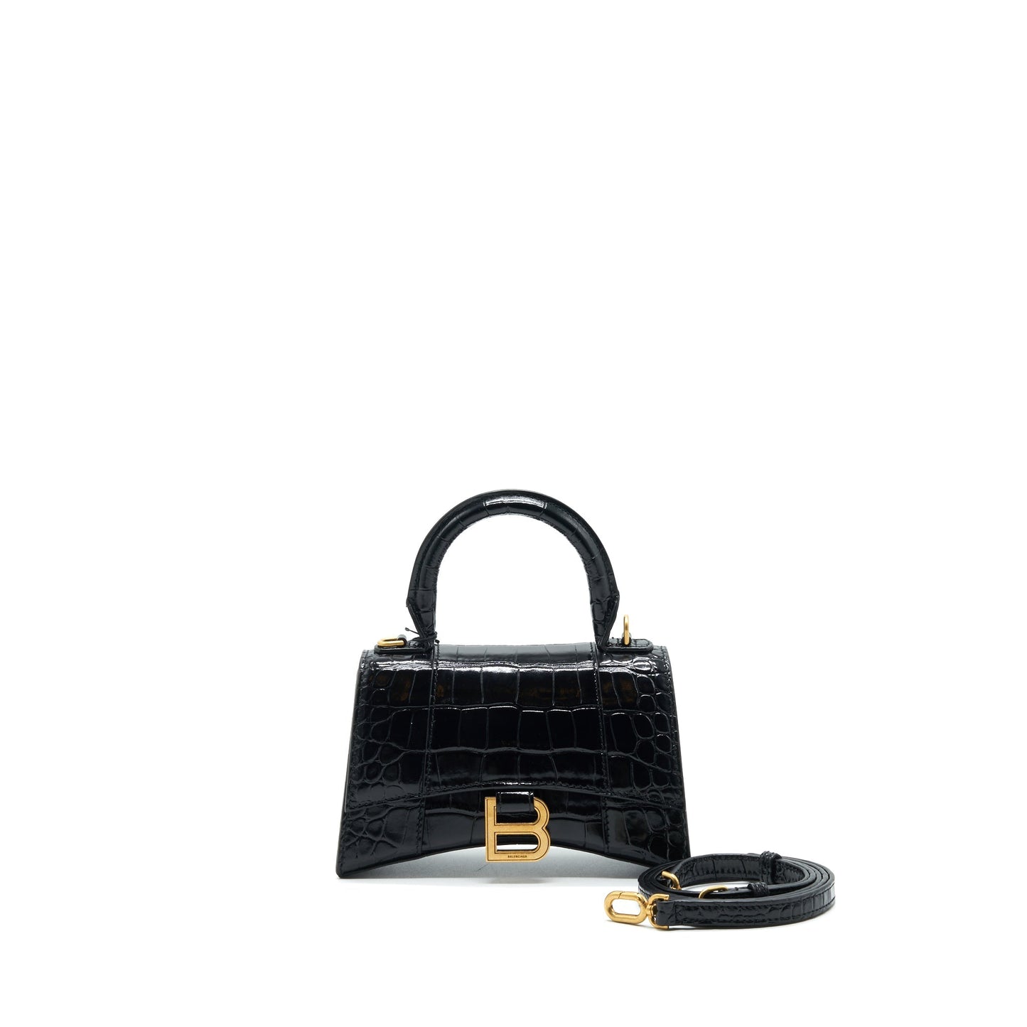 Balenciaga Hourglass Embossed calfksin black