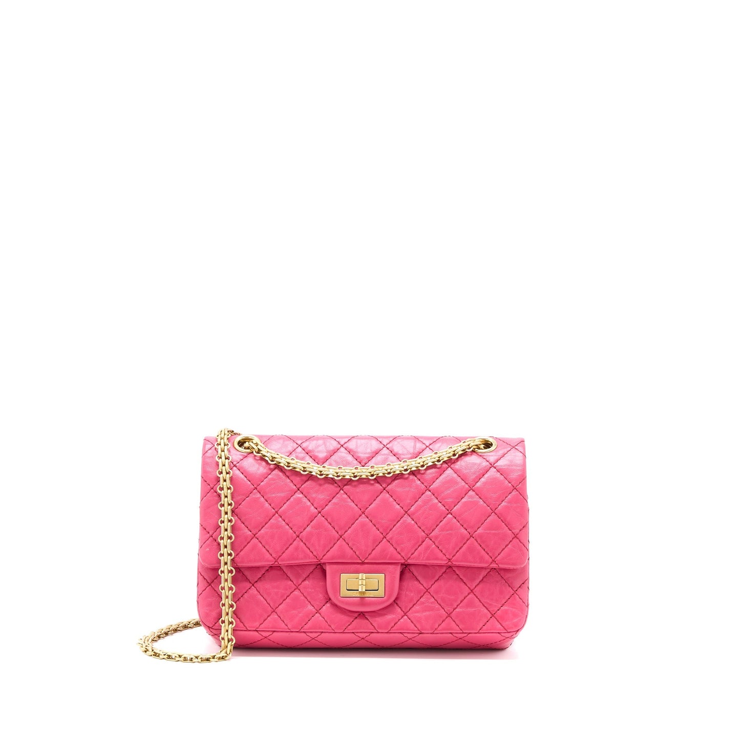 Chanel Small 2.55 Reissue Aged Calfskin Hot Pink Brushed
