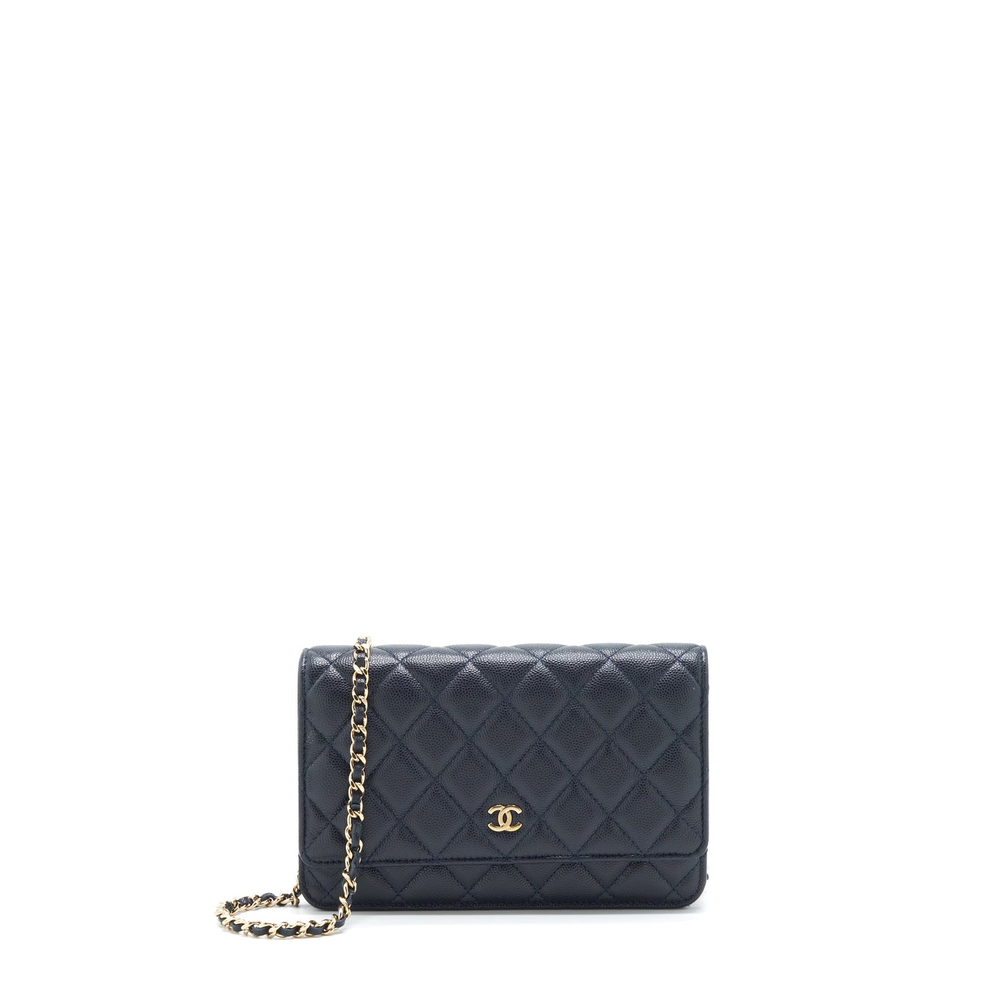 Chanel Classic Wallet On Chain Caviar Navy L