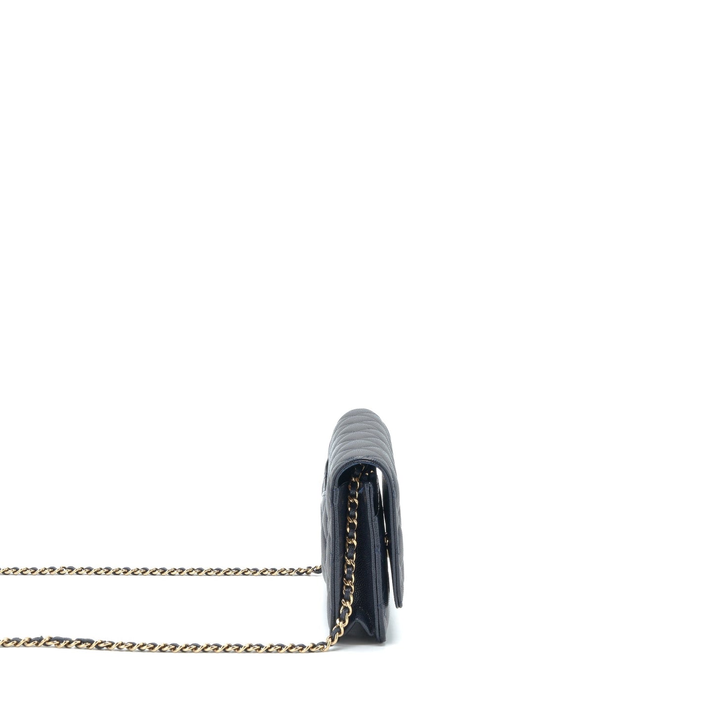 Chanel Classic Wallet On Chain Caviar Navy L