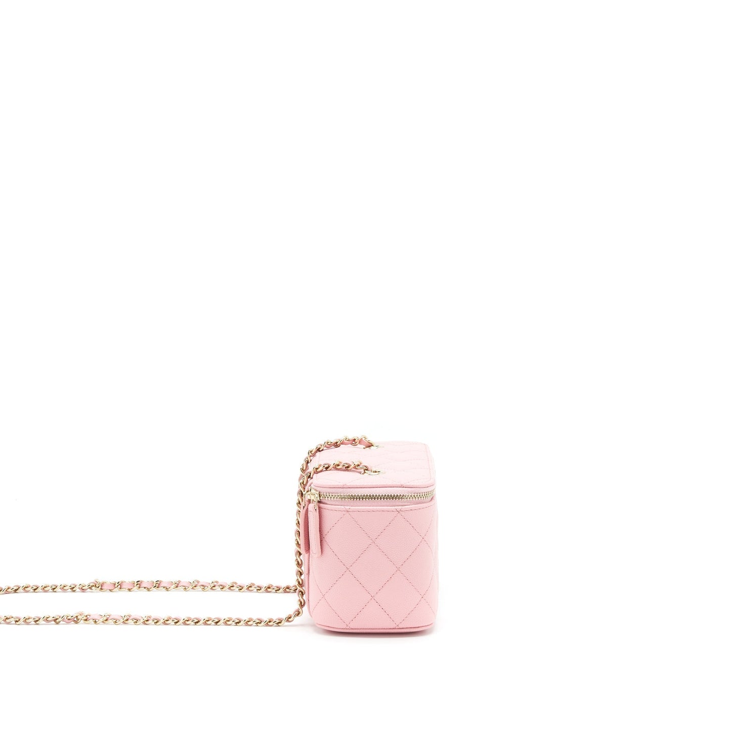 Chanel 22C Long Vanity with Chain Caviar Light Pink L