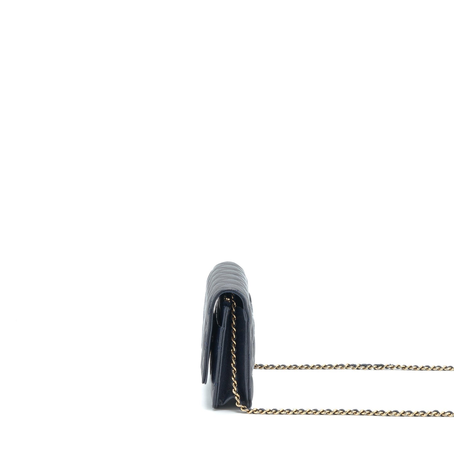 Chanel Classic Wallet On Chain Caviar Navy L