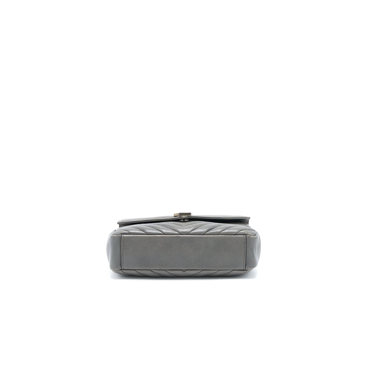 Saint Laurent College Purse Calfskin Grey With Ruthenium Hardware