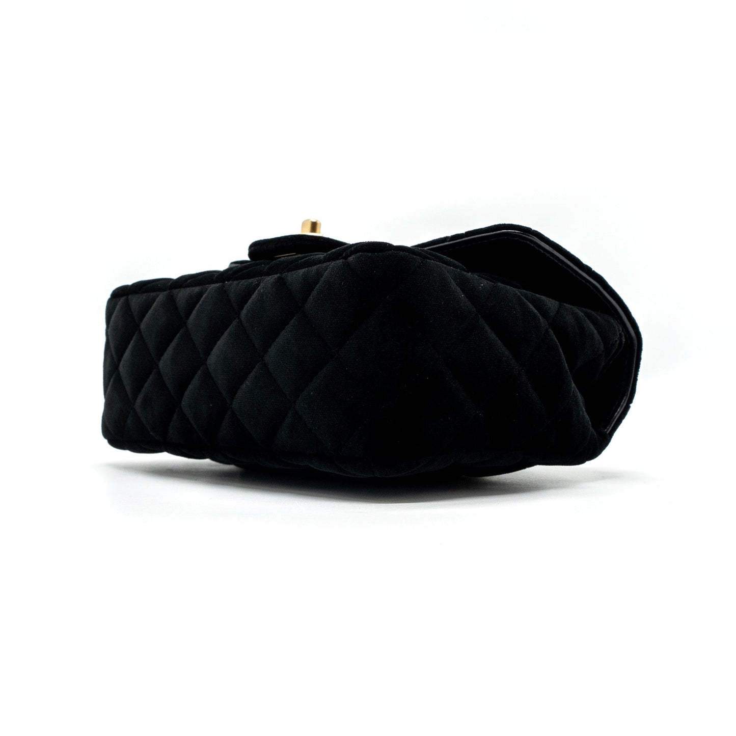 Chanel 22B Chanel on chains square flap bag velvet black  (Microchip)