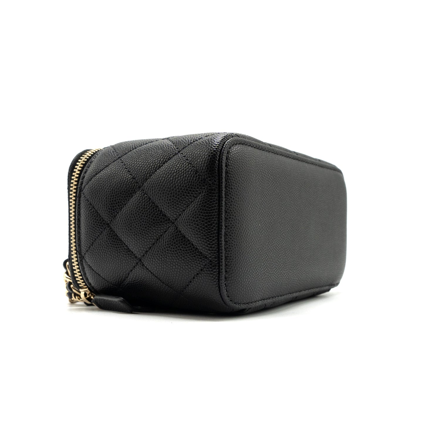 Chanel long vanity with chain caviar black L