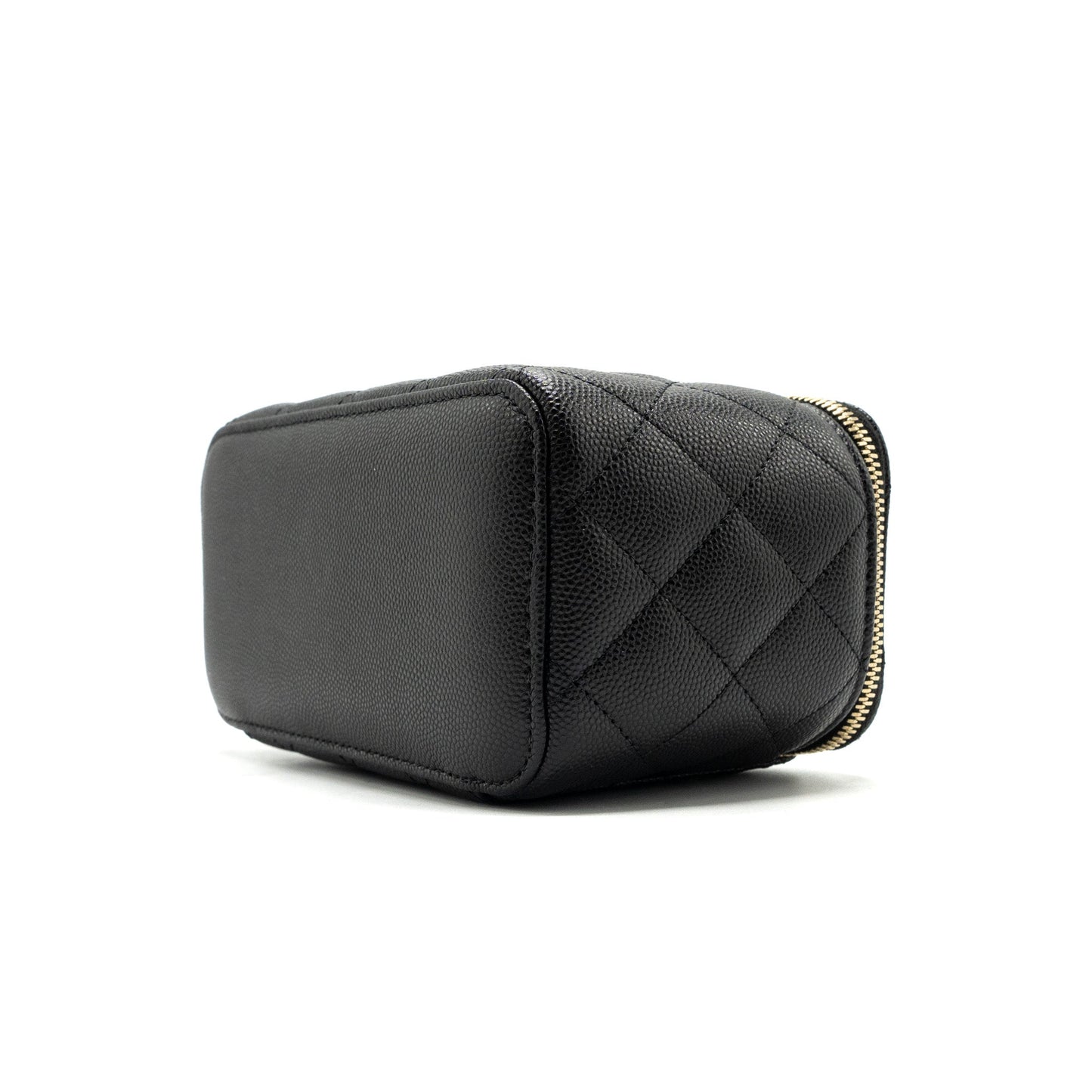 Chanel long vanity with chain caviar black L