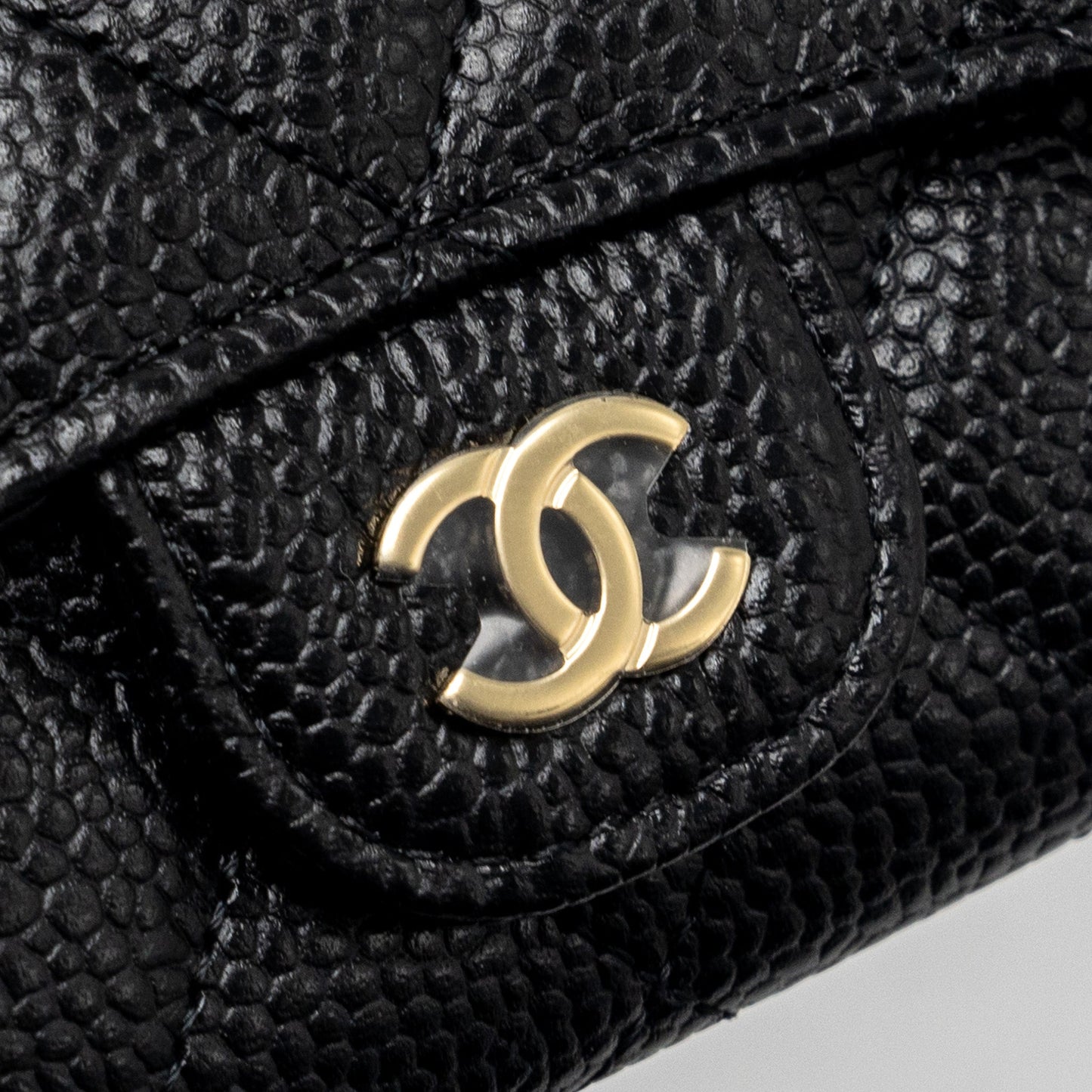 Chanel Classic flap card holder caviar black  (Microchip)