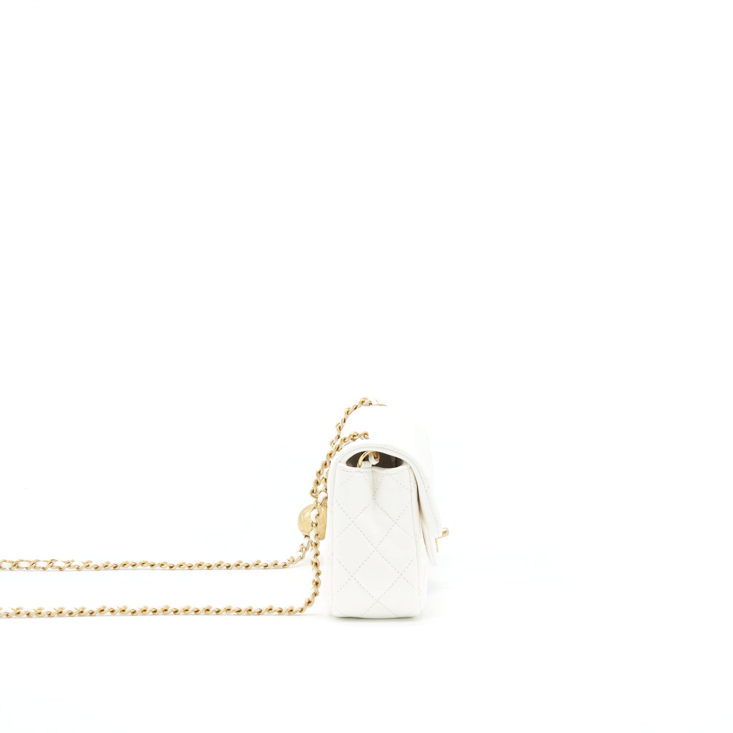 Chanel Mini Rectangular Pearl Crush White