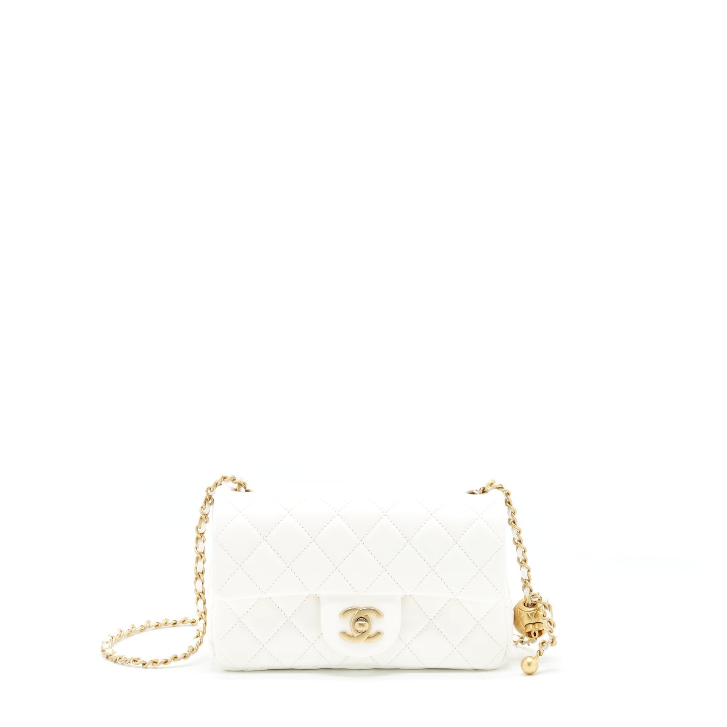 Chanel Mini Rectangular Pearl Crush White