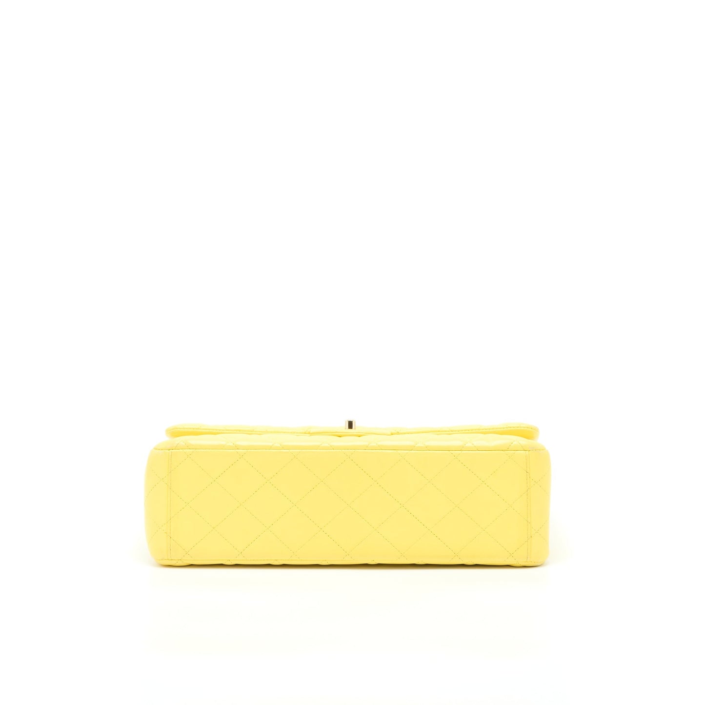 Chanel Maxi Classic Double Flap Bag Lambskin Yellow L
