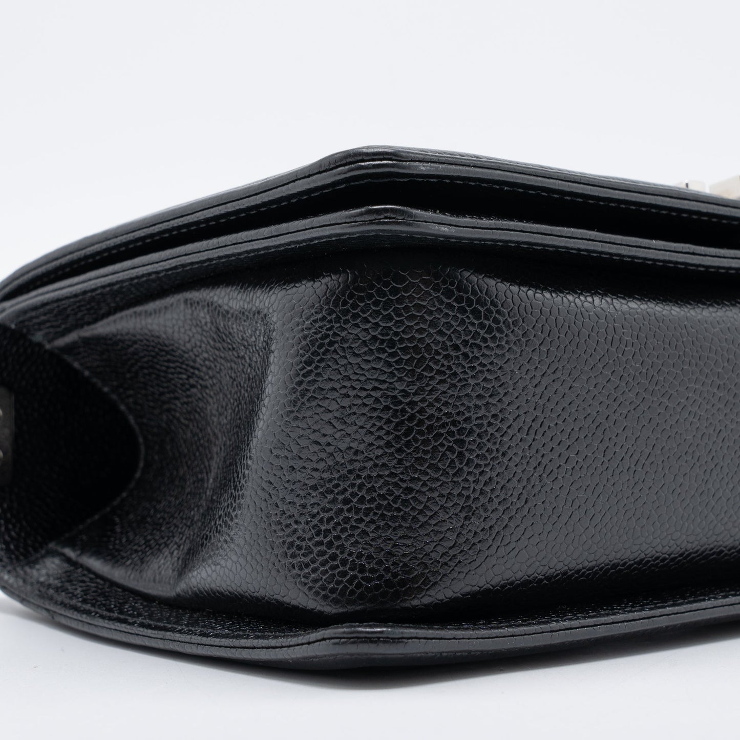 Chanel Medium Boy Bag Chevron Caviar Black