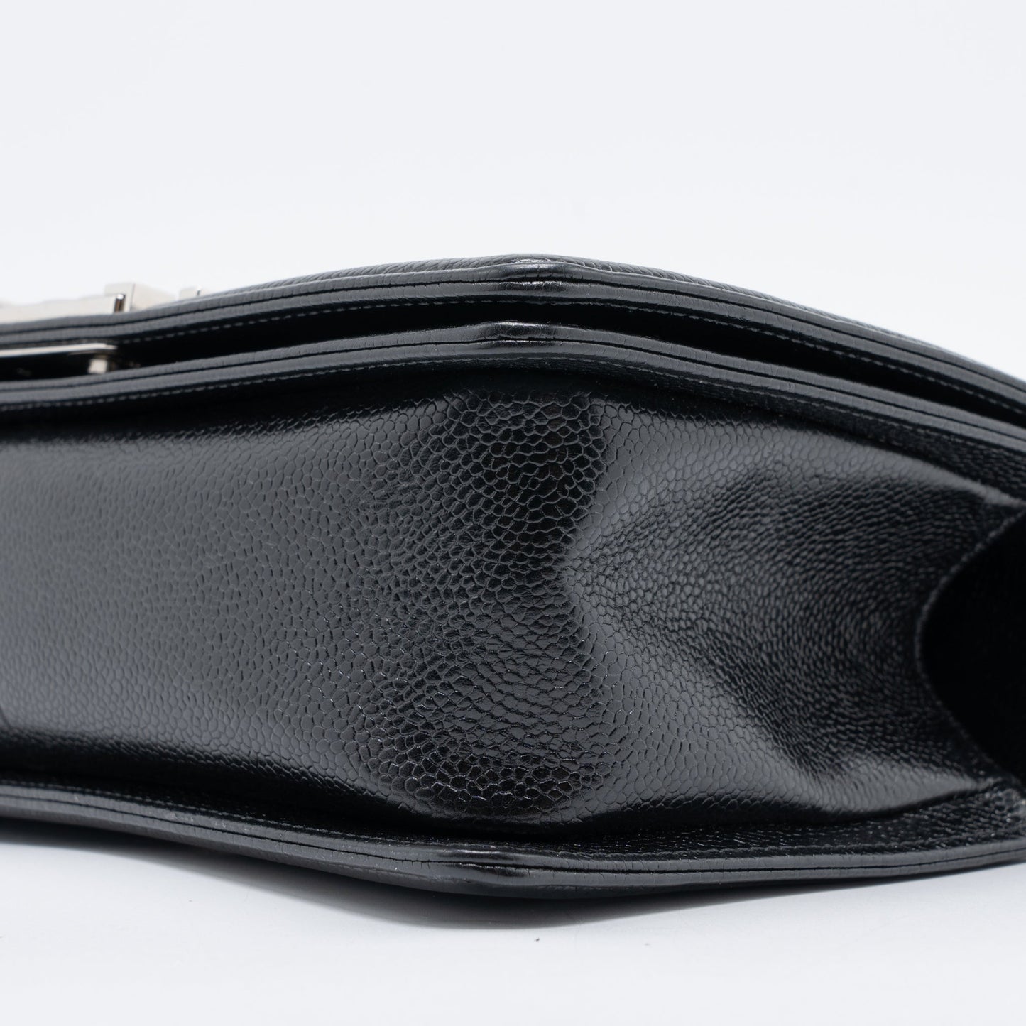 Chanel Medium Boy Bag Chevron Caviar Black