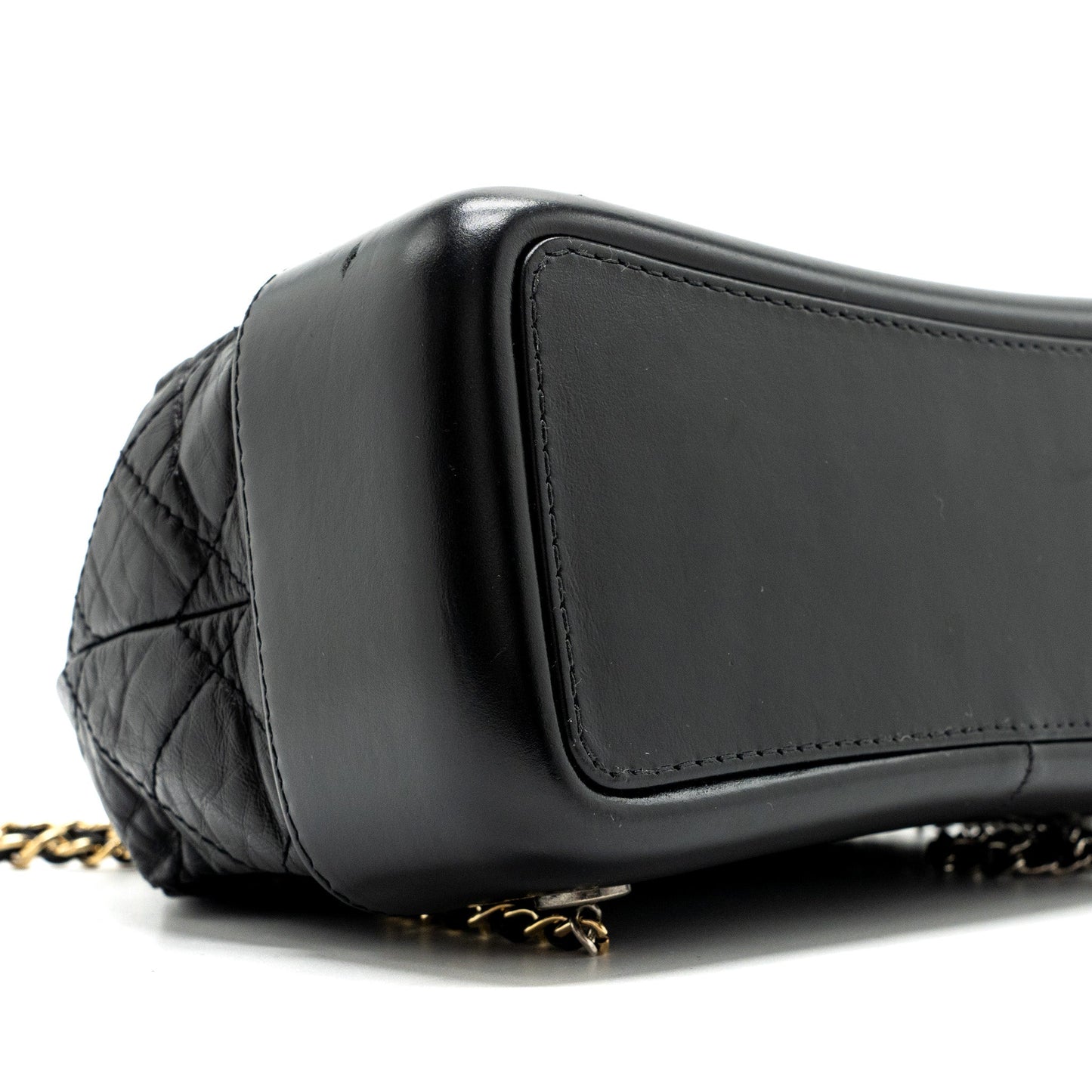 Chanel small Gabrielle backpack Aged calfskin black multicolor hardware