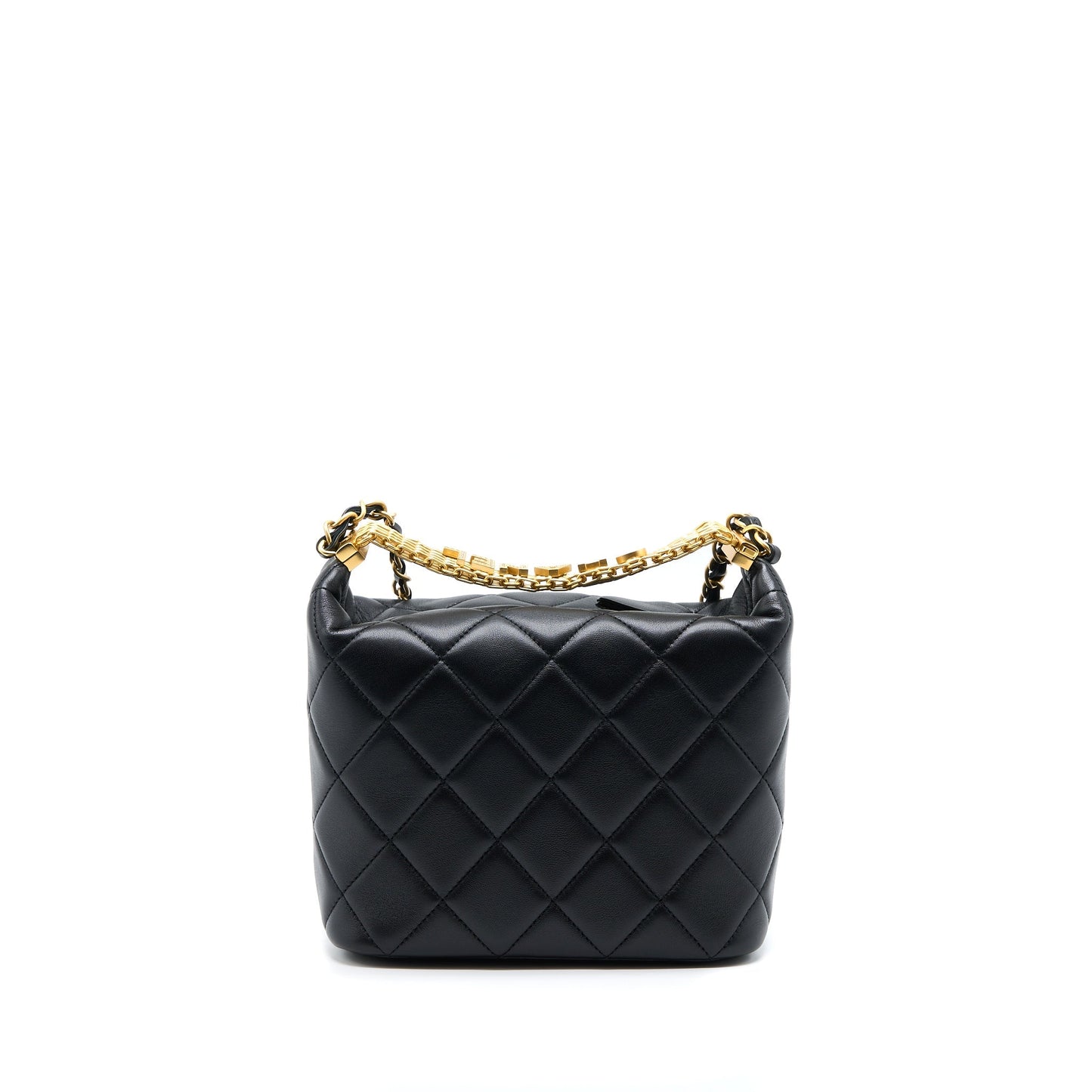 Chanel 22S Detail Handle Hobo Crossbody Bag Lambskin Black (Microchip)