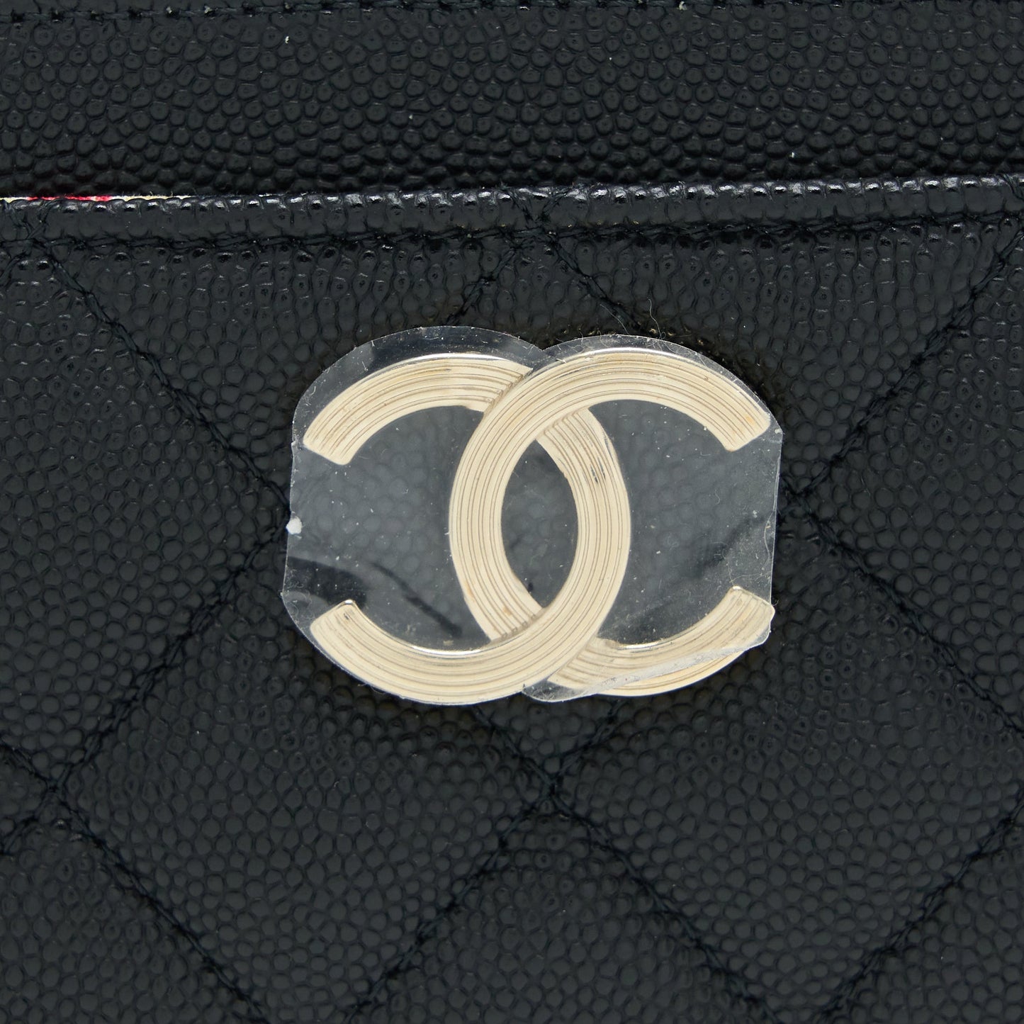 Chanel 23C Zipped Coin Purse Caviar Black L (Microchip)