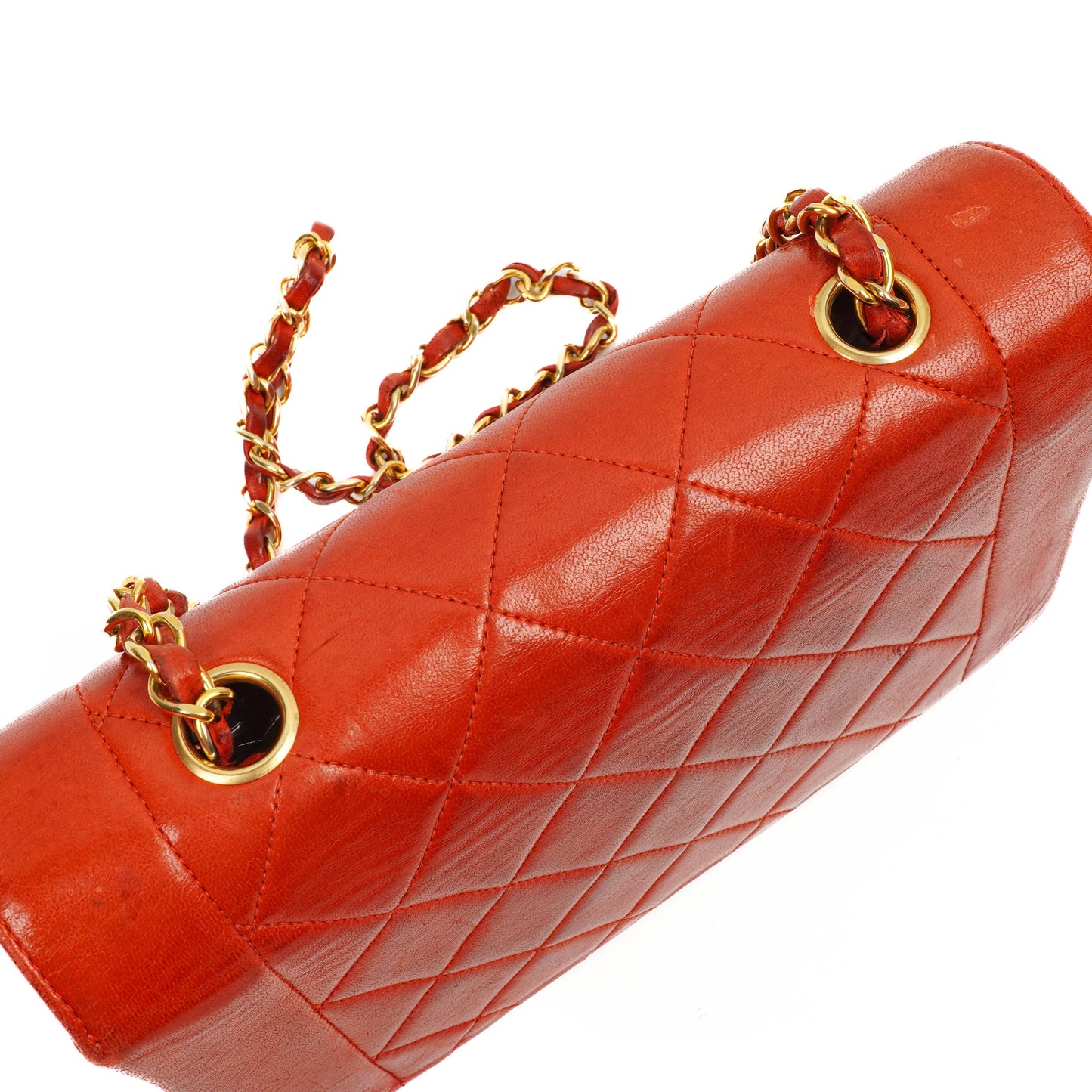 Chanel  Small Diana Flap Bag Red Quilted Leather 24K Gold-Plated Hardware