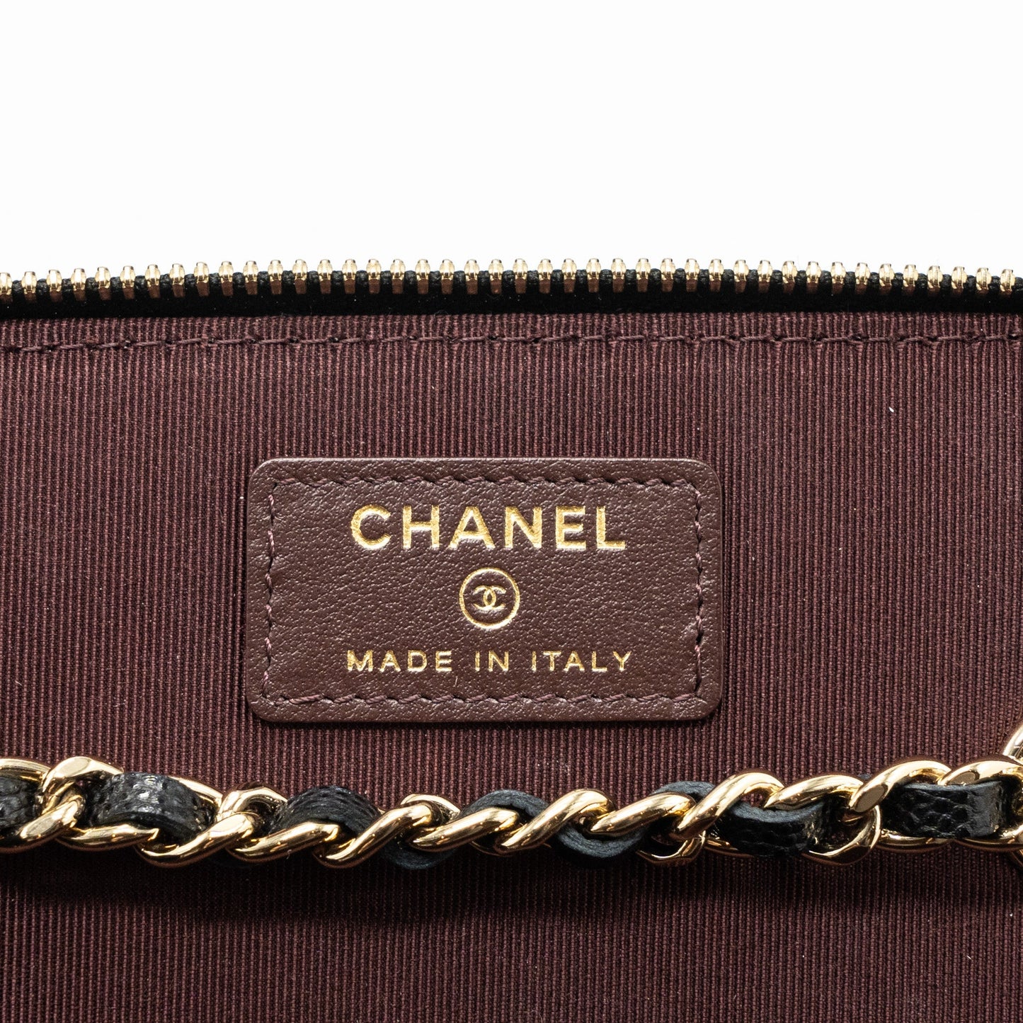 Chanel long vanity with chain caviar black L
