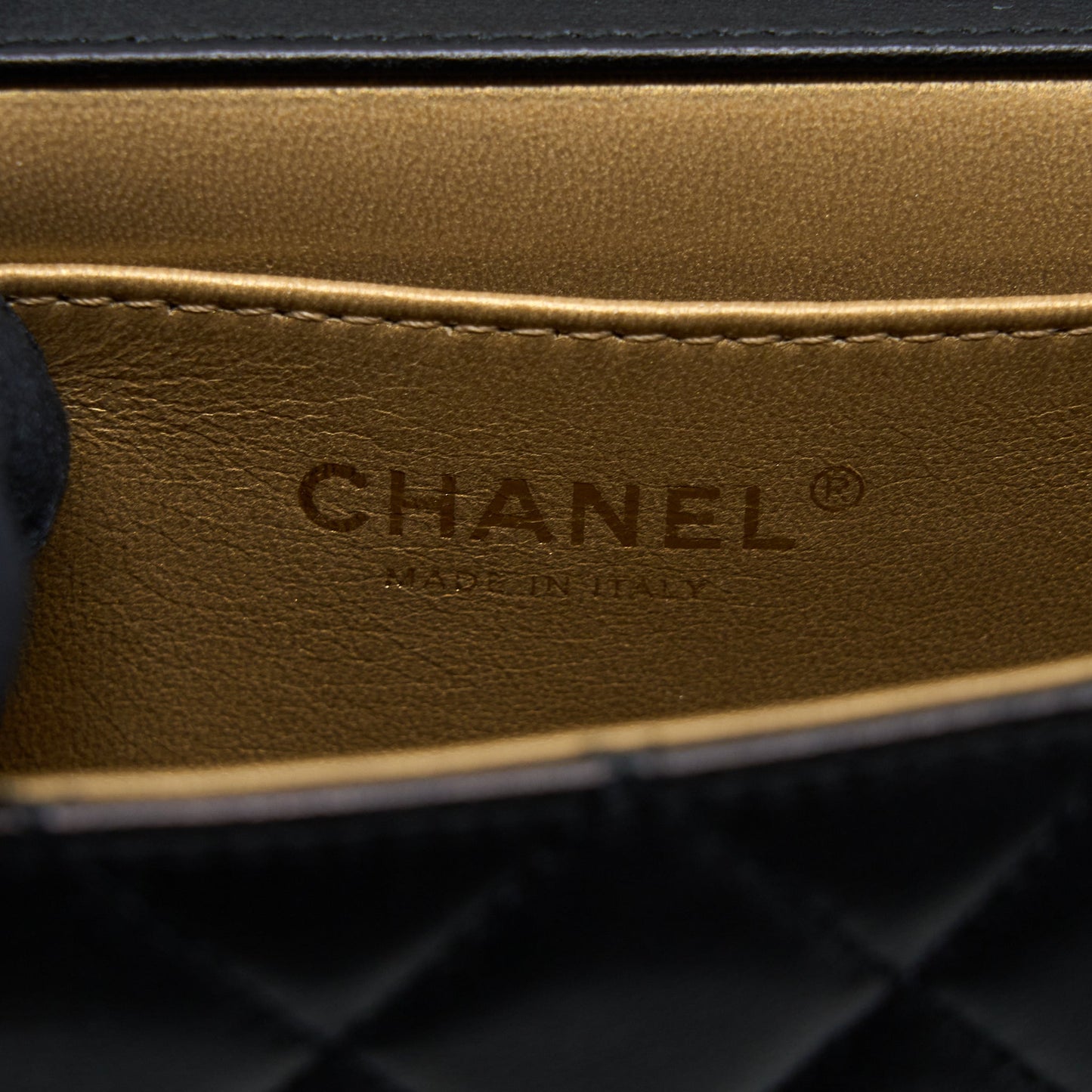Chanel Vertical Pearl Flap Bag Goatskin Black Brushed