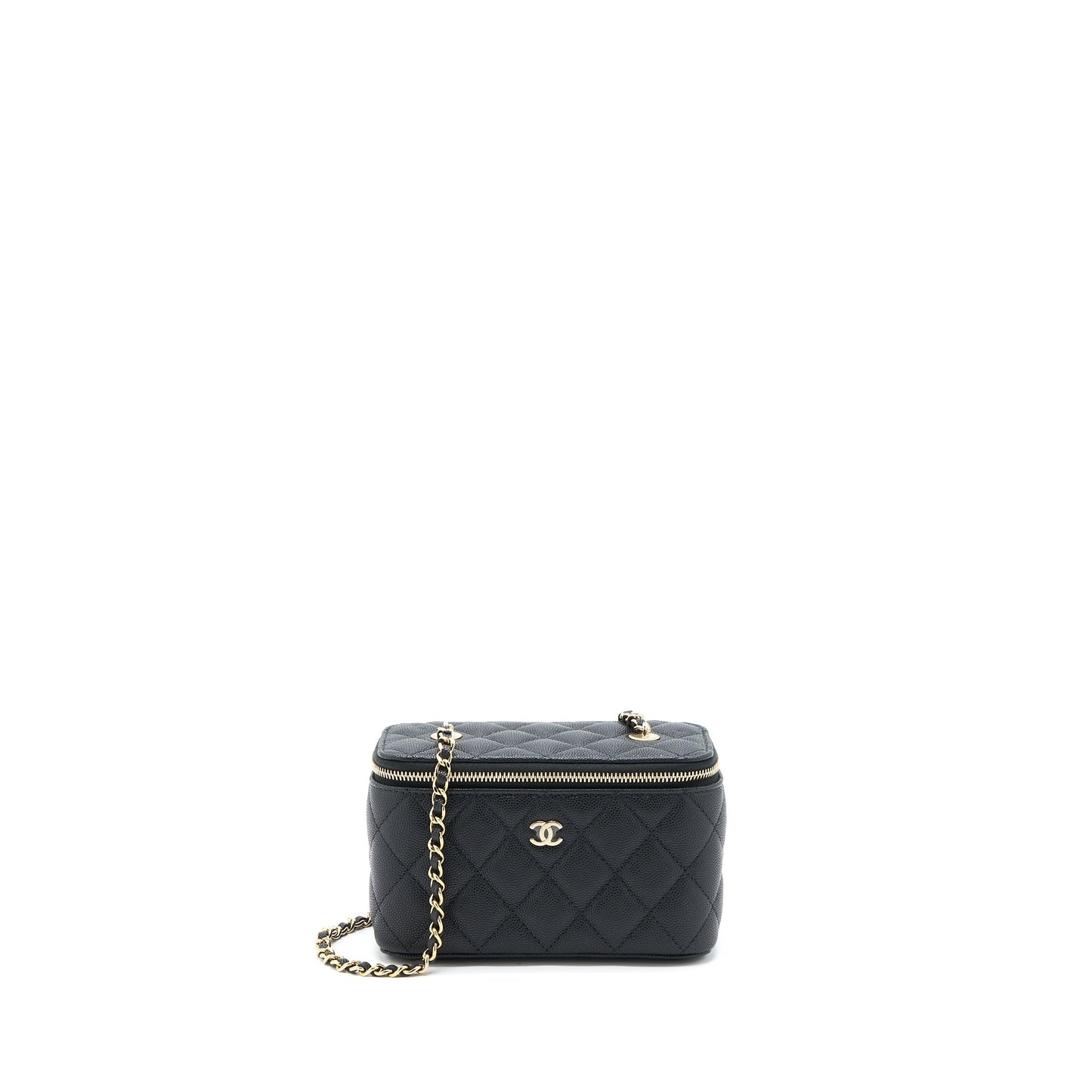 Chanel Long Vanity Case Caviar Black L (Microchip)
