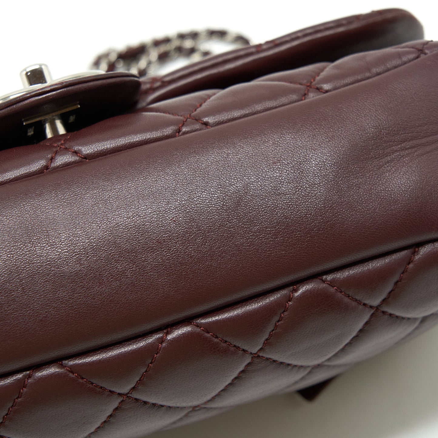 Chanel Coco Rain Flap Bag Lambskin Burgundy