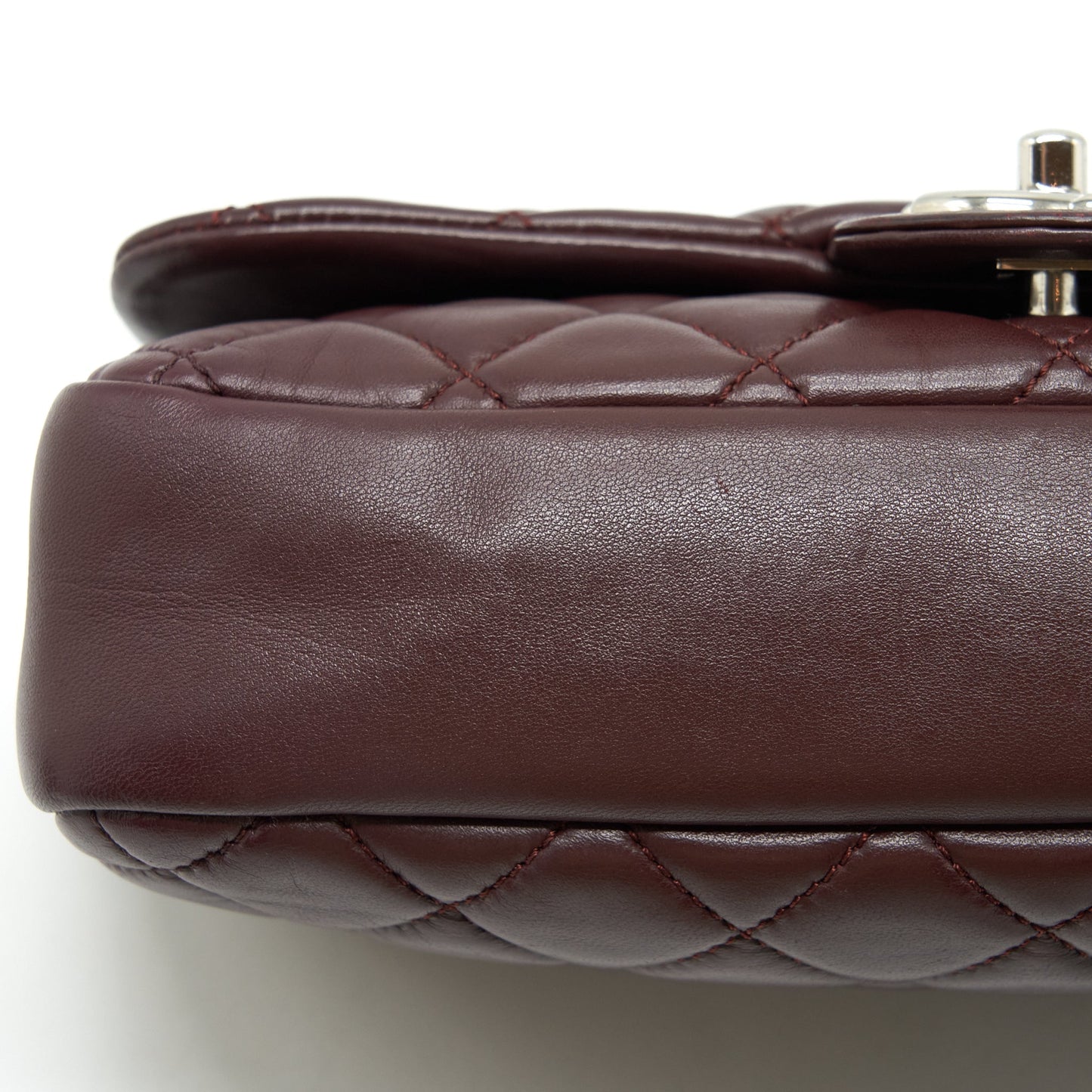 Chanel Coco Rain Flap Bag Lambskin Burgundy
