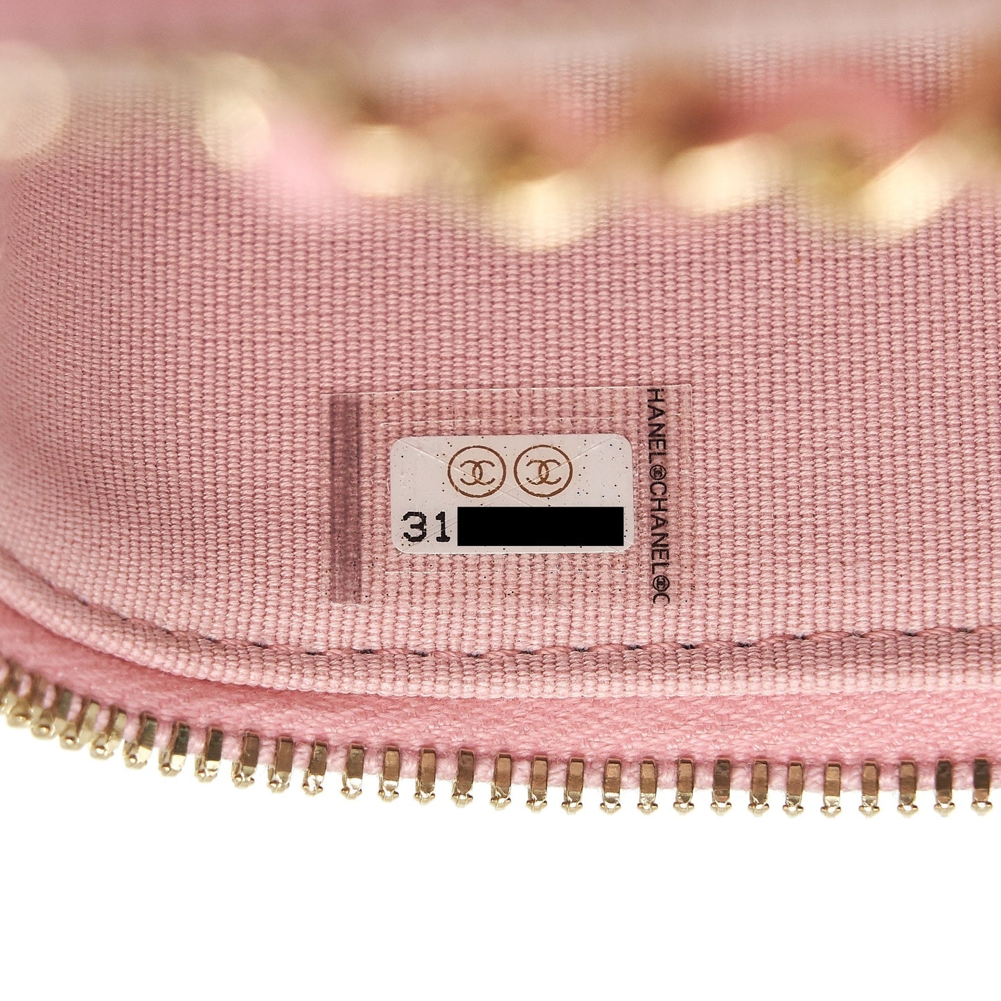 Chanel 22C Long Vanity with Chain Caviar Light Pink L