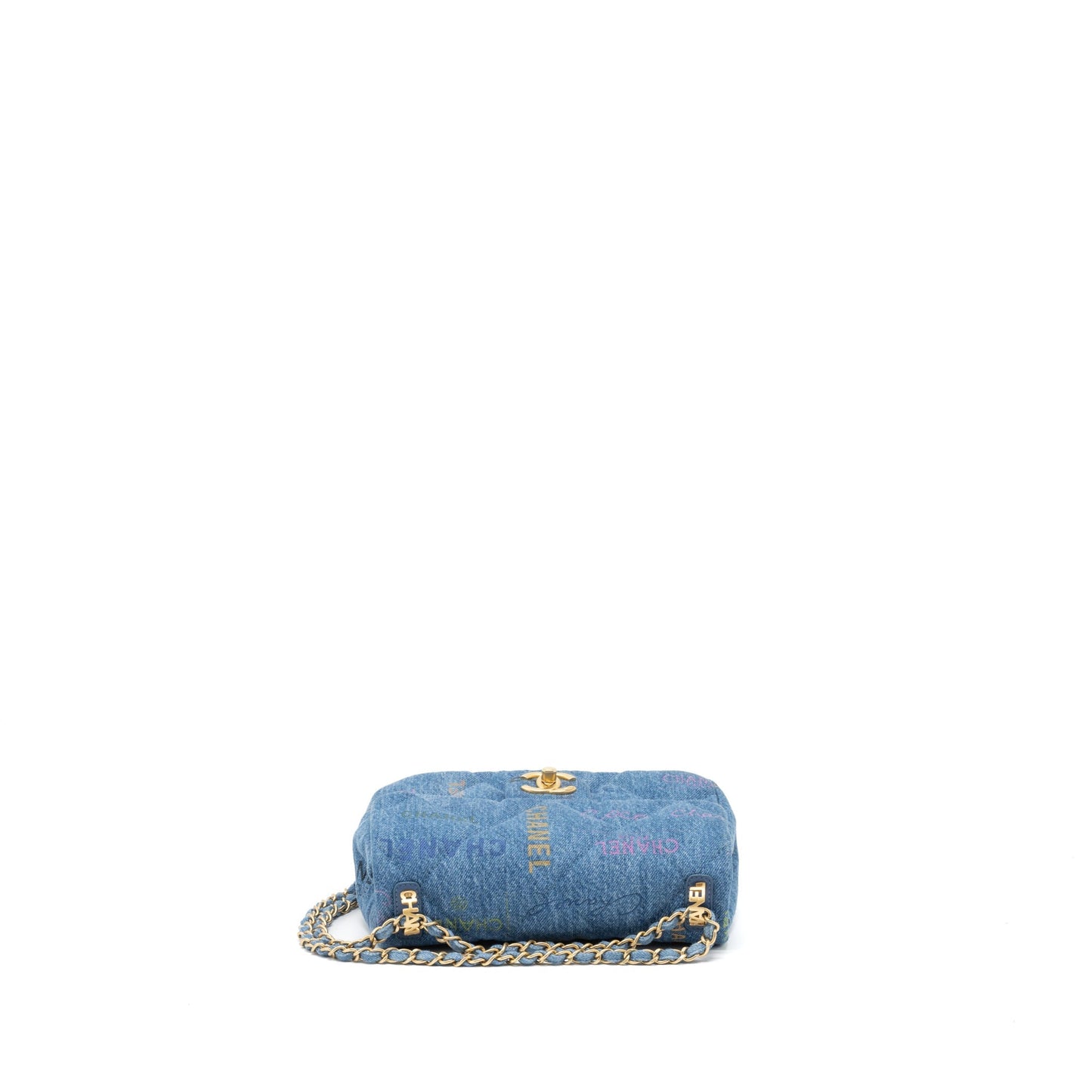 Chanel 22P Blue Denim Flap Bag Denim Blue Brushed  (Microchip)