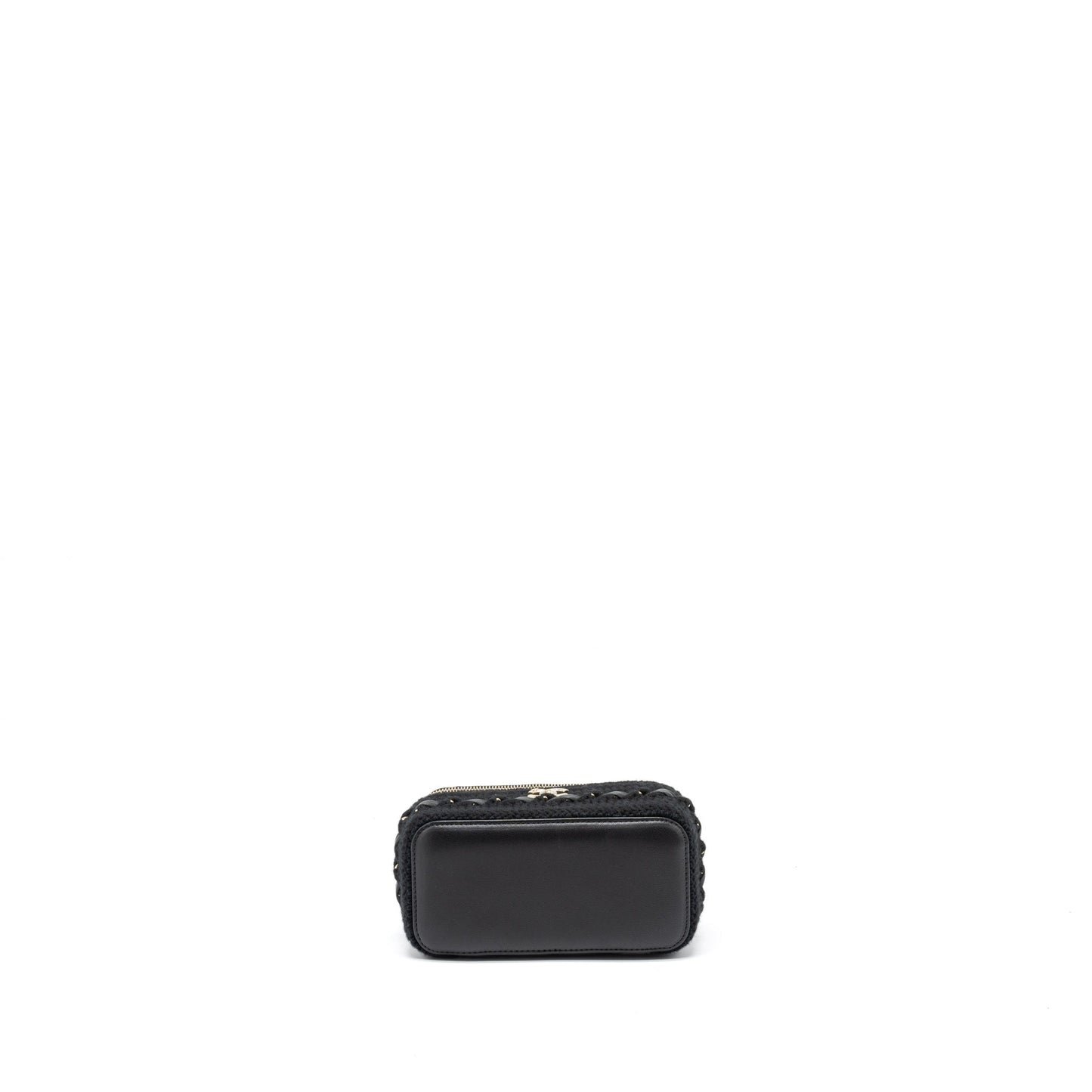 Chanel Long Vanity with Giant Chain Tweed/Lambskin Black L