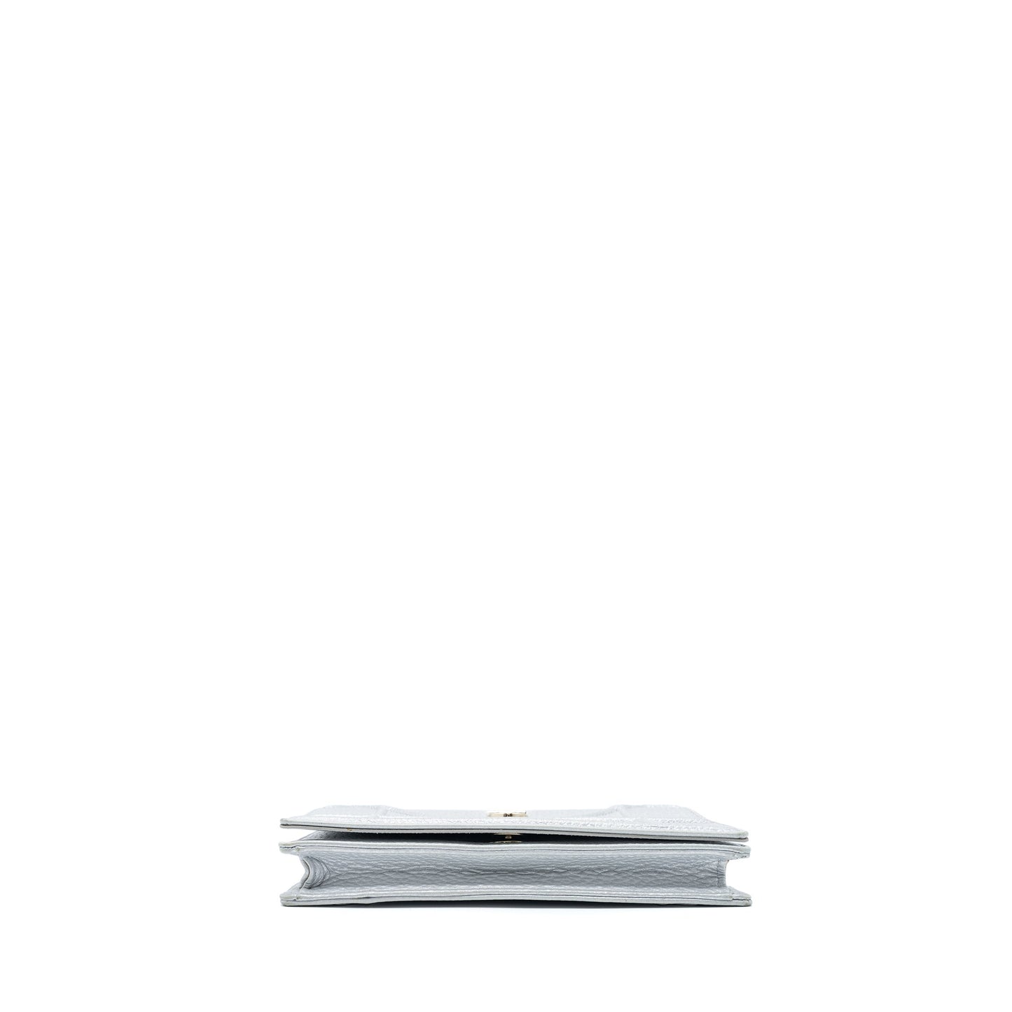 Dior Diorama Wallet on Chain Calfskin Light Grey