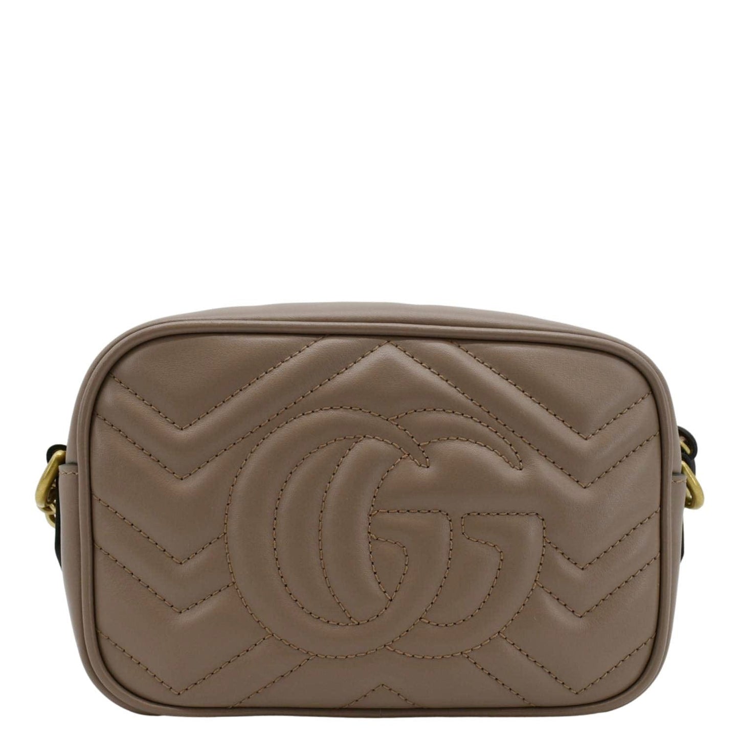 GUCCI GG Marmont Mini Matelasse Leather Crossbody Bag Dusty Pink 448065