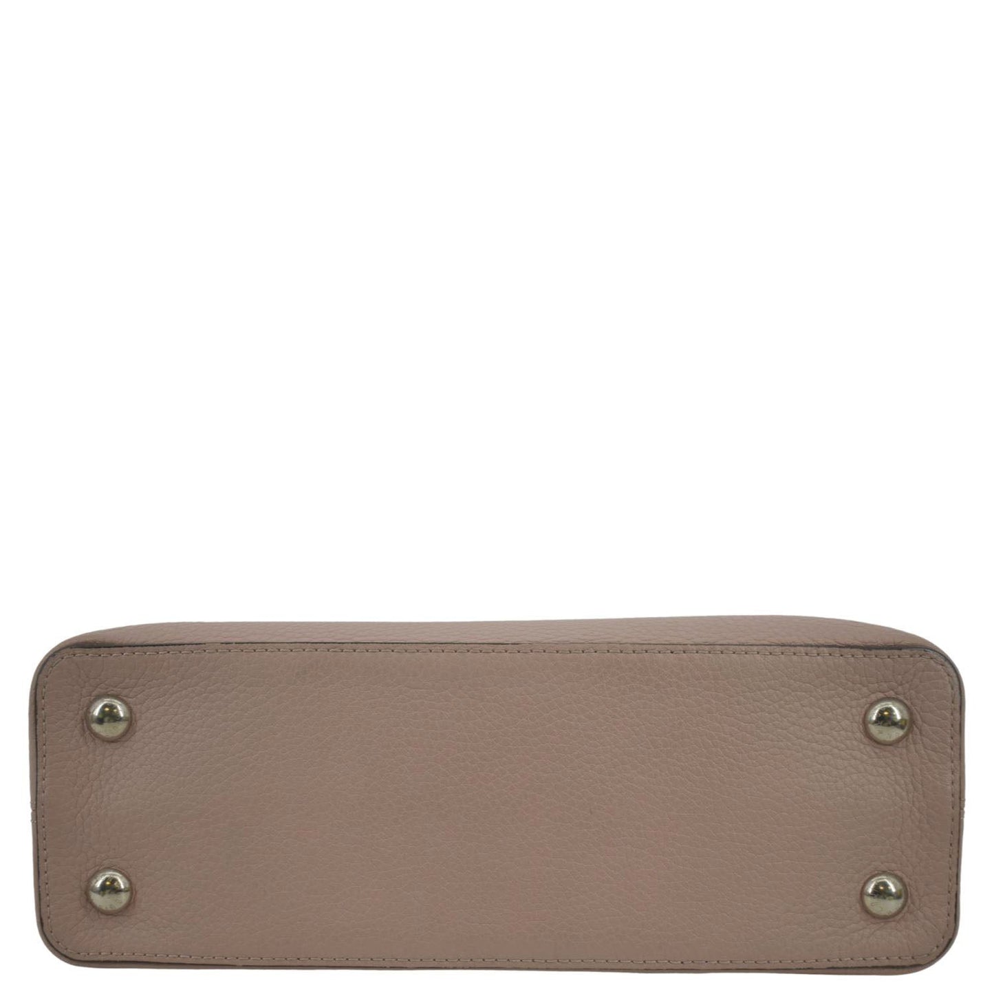 LOUIS VUITTON Capucines MM Taurillon Leather Shoulder Bag Soft Pink
