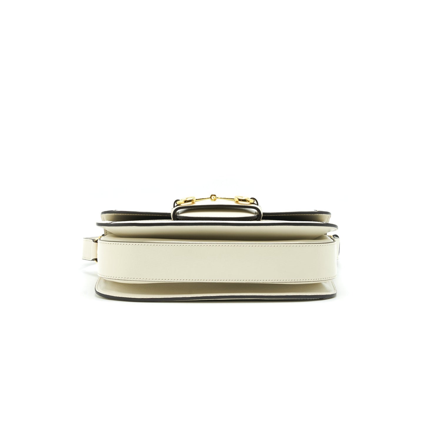 Gucci Horsebit 1955 Small Shoulder Bag White Leather