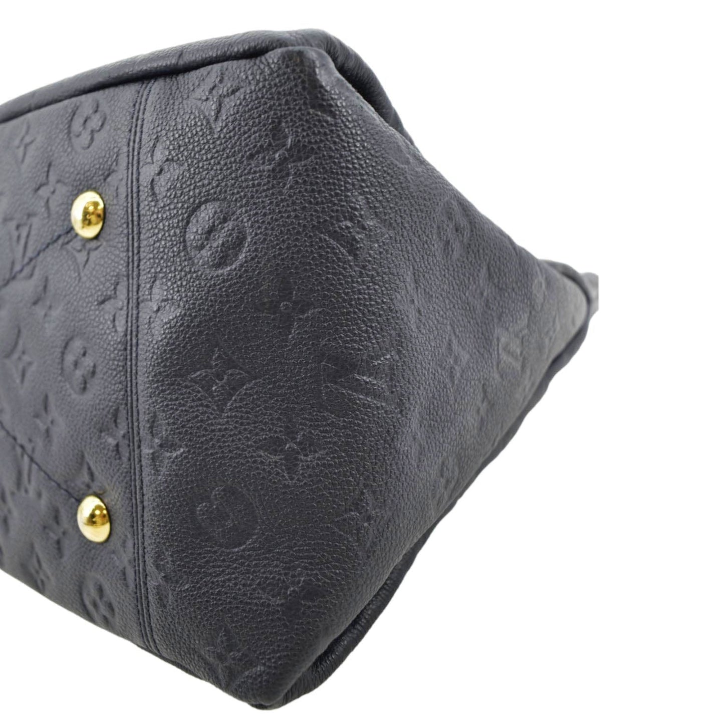 LOUIS VUITTON Artsy MM Empreinte Leather Shoulder Bag Navy Blue