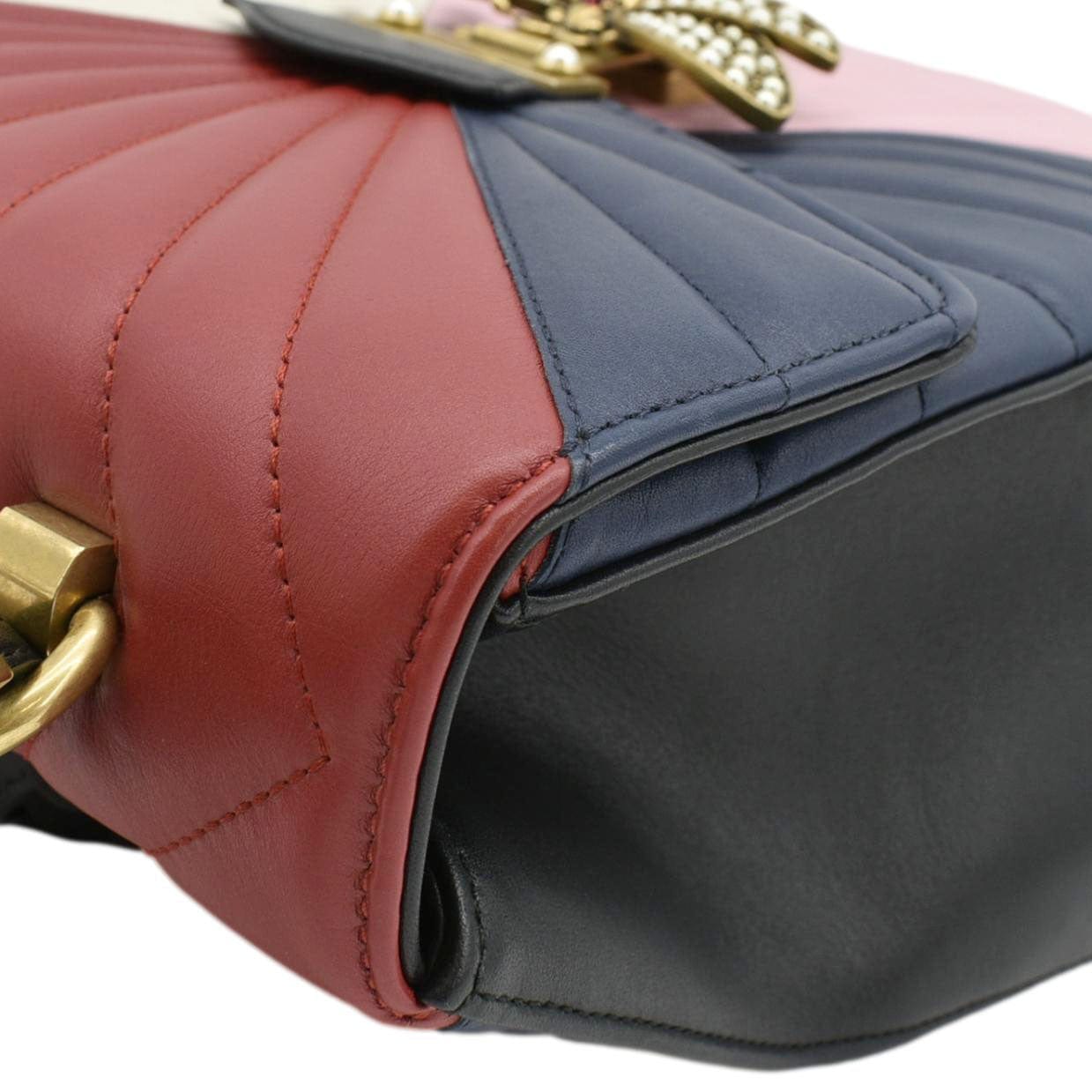 GUCCI Queen Margaret Quilted Leather Bee Backpack Multicolor 476664