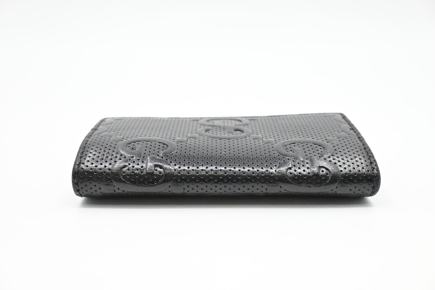 Gucci Key Case in Black Perforated Leather