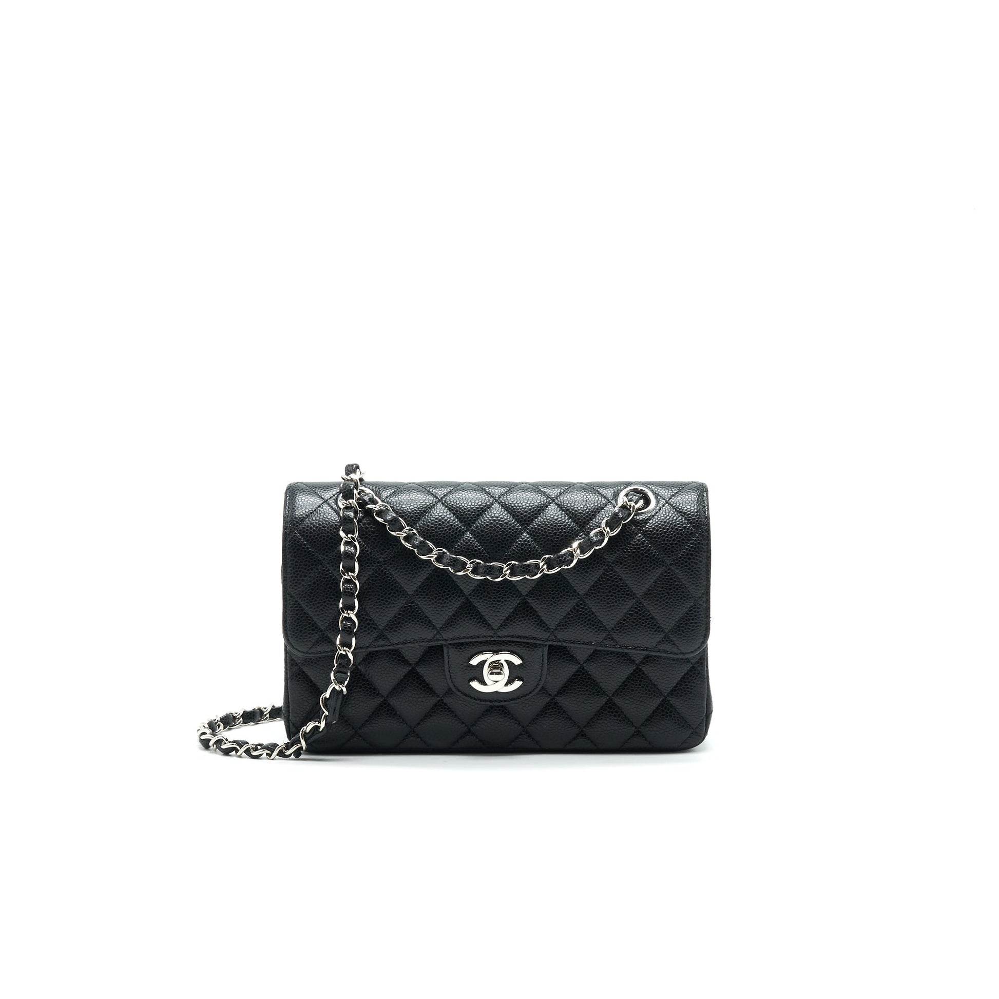 CHANEL CLASSIC SMALL DOUBLE FLAP CAVIAR Shoulder Bag