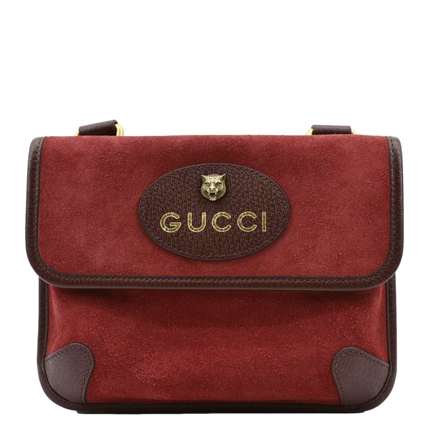 GUCCI Neo   Suede Crossbody Bag Red 501050