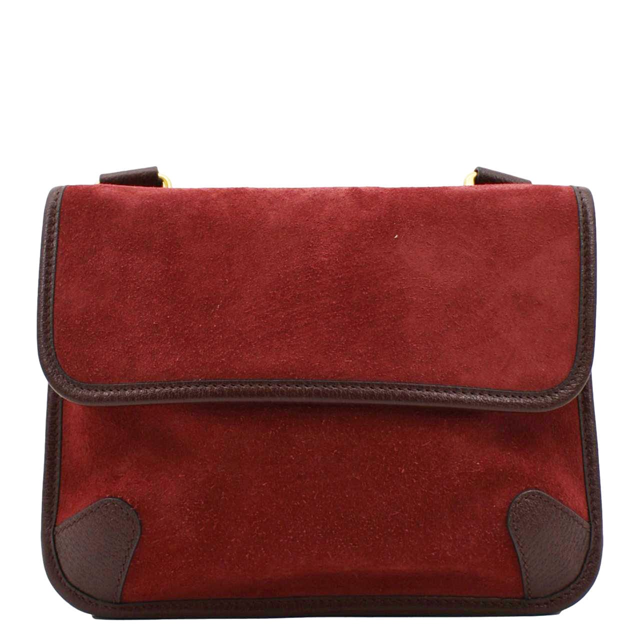 GUCCI Neo   Suede Crossbody Bag Red 501050